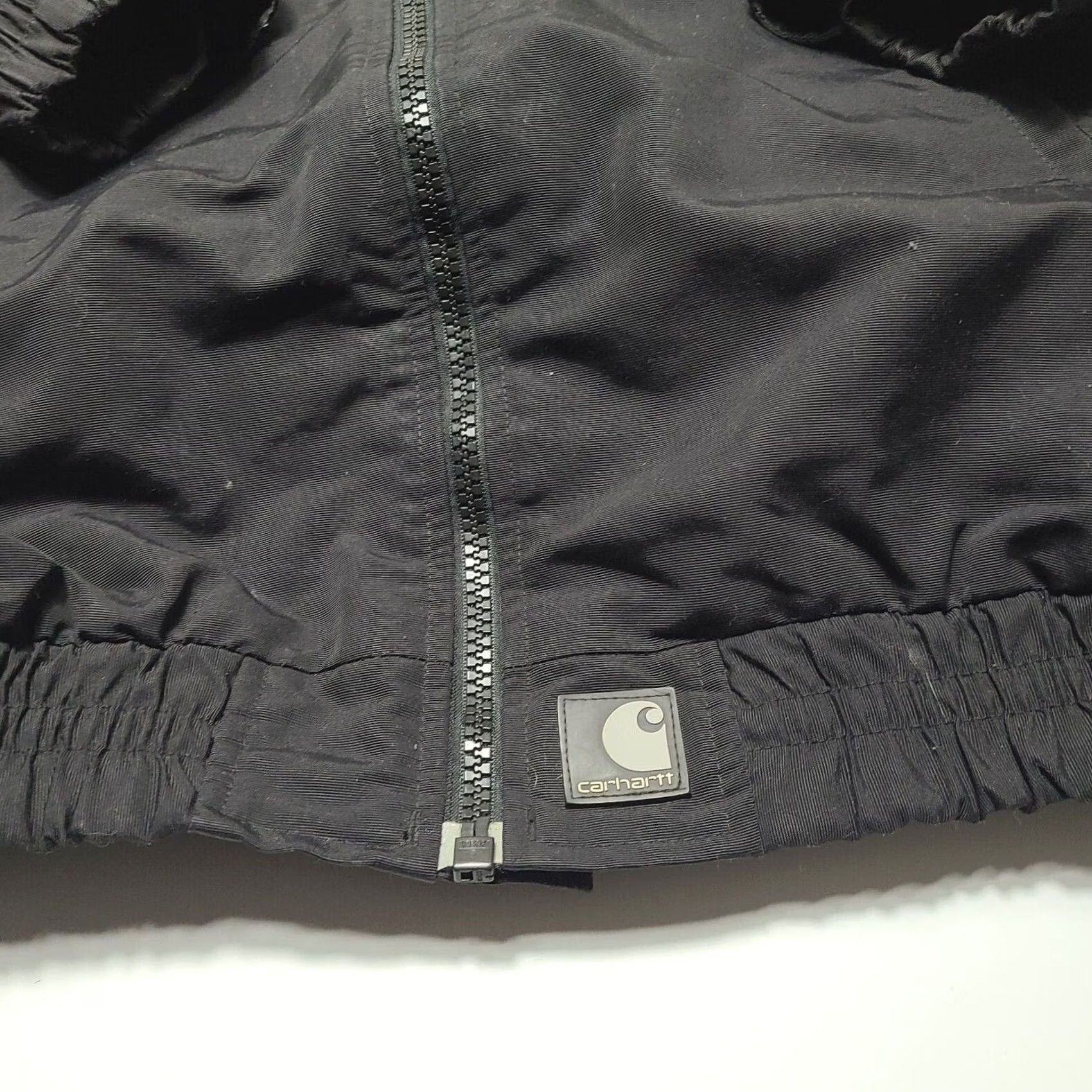 Carhartt VINTAGE Carhartt Bomber Jacket Nylon Fleece Lined Coat Jacket Men XL Black 90s" Size US XL / EU 56 / 4 - 2 Thumbnail