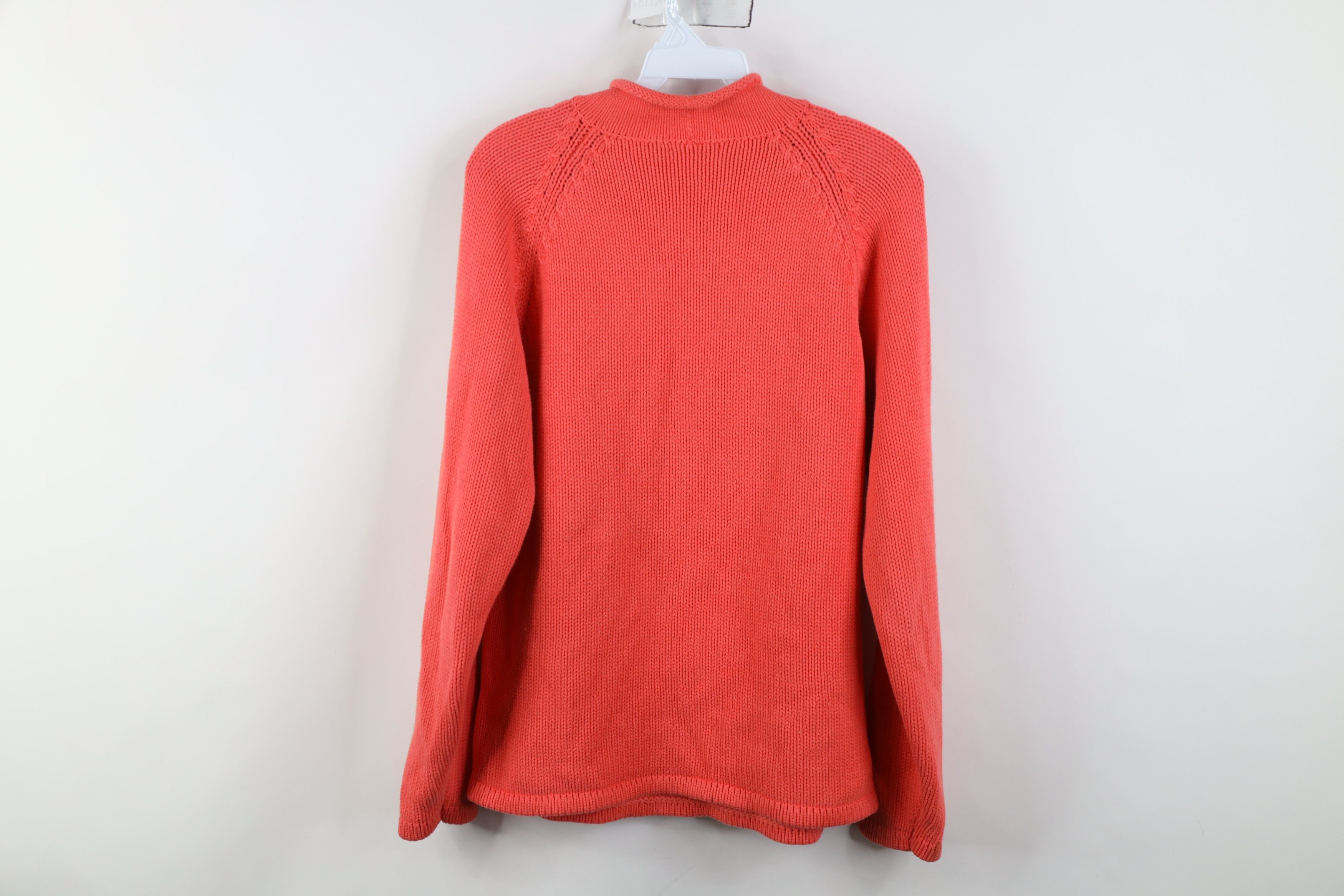 J.Crew Vintage 90s J Crew Marled Knit Mock Neck Sweater Salmon Size XS / US 0-2 / IT 36-38 - 11 Thumbnail
