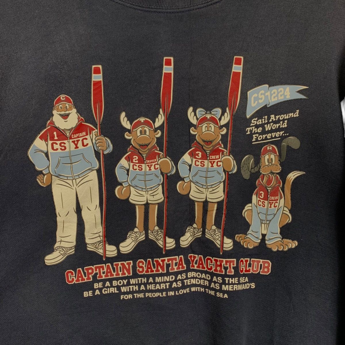 Japanese Brand CAPTAIN SANTA Big Logo Graphic Sweatshirt #0662-C31 Size US M / EU 48-50 / 2 - 12 Thumbnail