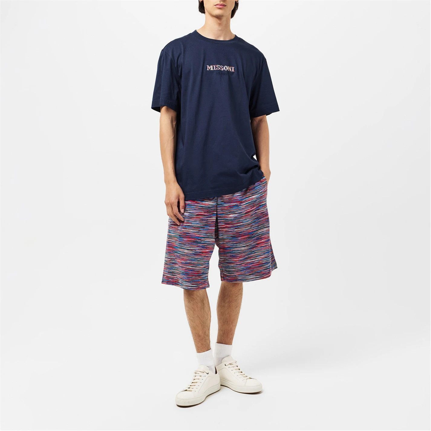 Missoni o1g2r1mq0426 Embroidered Logo T-Shirt in Navy Size US L / EU 52-54 / 3 - 6 Thumbnail