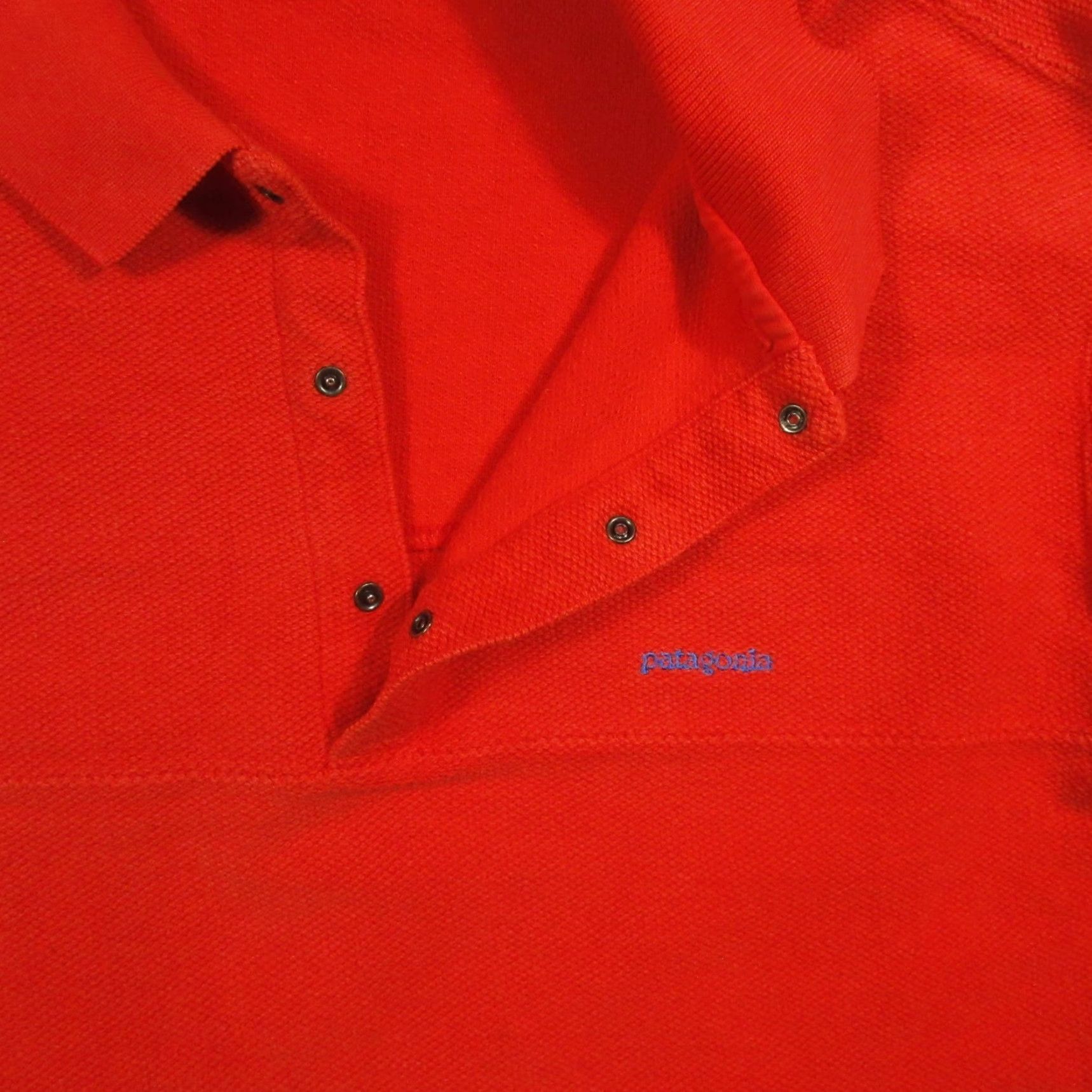 Patagonia VINTAGE Patagonia Long Sleeve Polo Shirt Mens M Red Snap Collar Cotton Knit Size US M / EU 48-50 / 2 - 5 Thumbnail