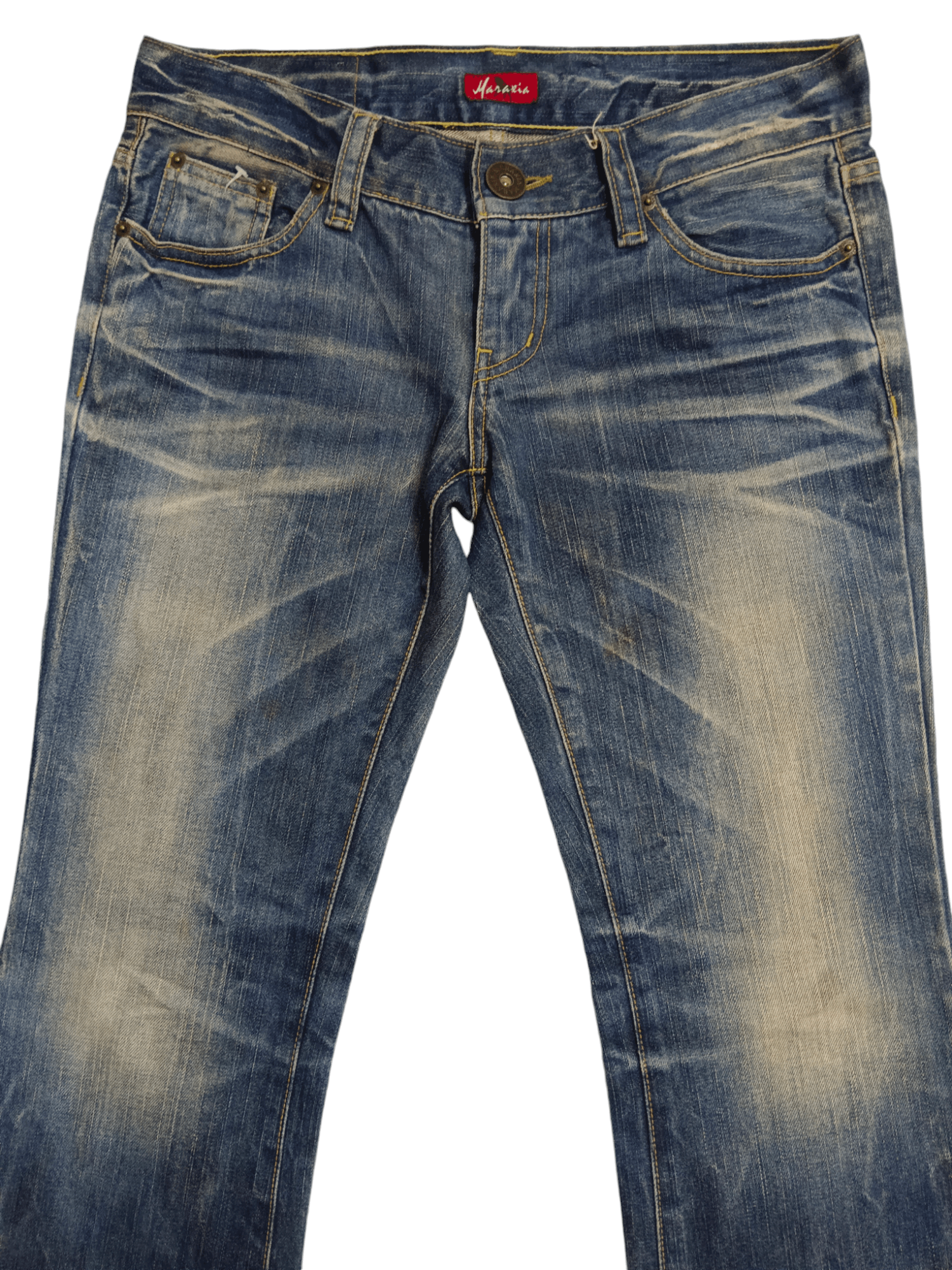 Japanese Brand 💥MARAXIA💥 Mudmax Super Flare Denim Size US 32 / EU 48 - 2 Thumbnail