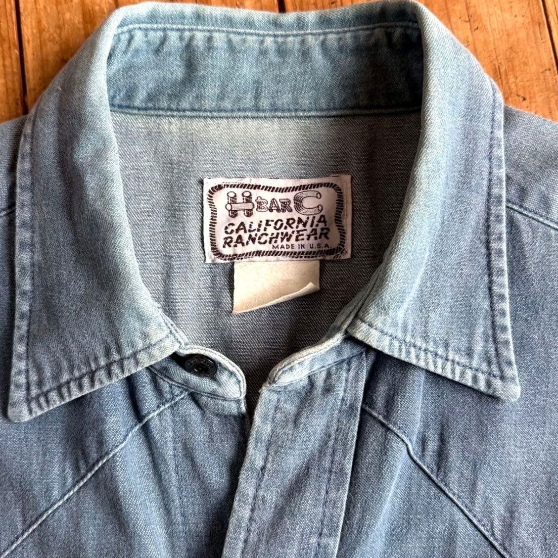 Denime Final Answer: Vintage 60s H Bar C Western Denim Shirt -Cowboy Ranch Workwear Size L Size US L / EU 52-54 / 3 - 4 Thumbnail