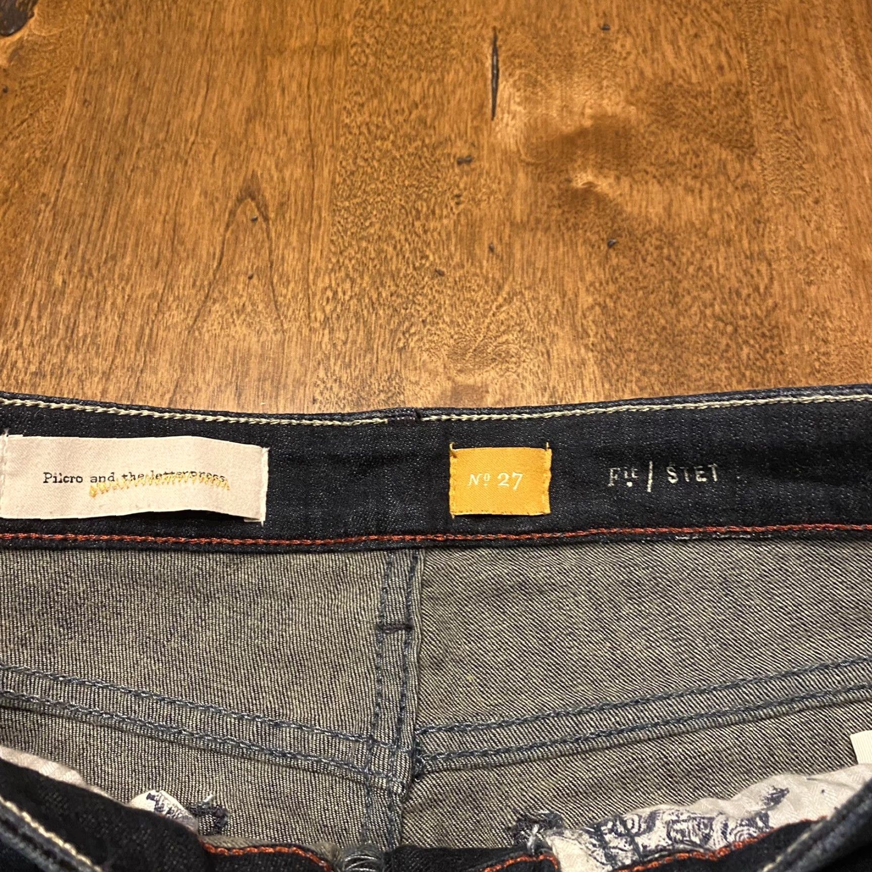 Vintage VINTAGE Pilcro & The Letterpress Jeans No. 27 Stet Flare Boot Cut Women 28x30 Dark Blue Size 28" / US 6 / IT 42 - 3 Thumbnail