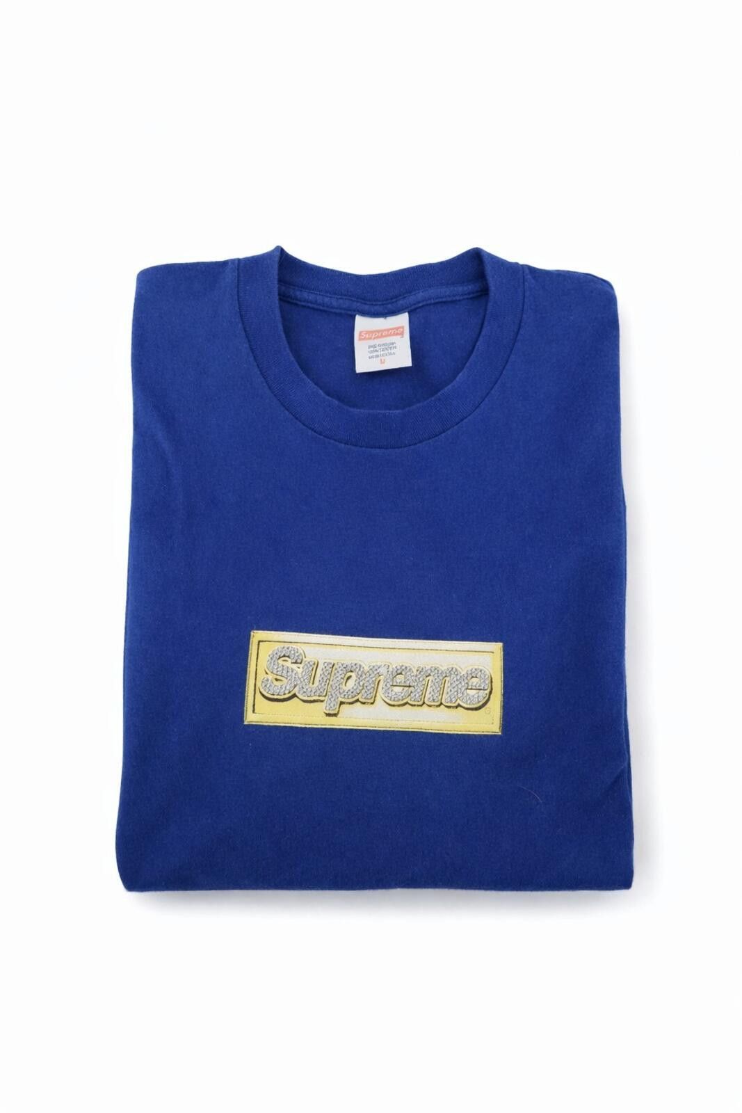 Supreme Supreme Navy Arabic Box Logo Tee | Grailed