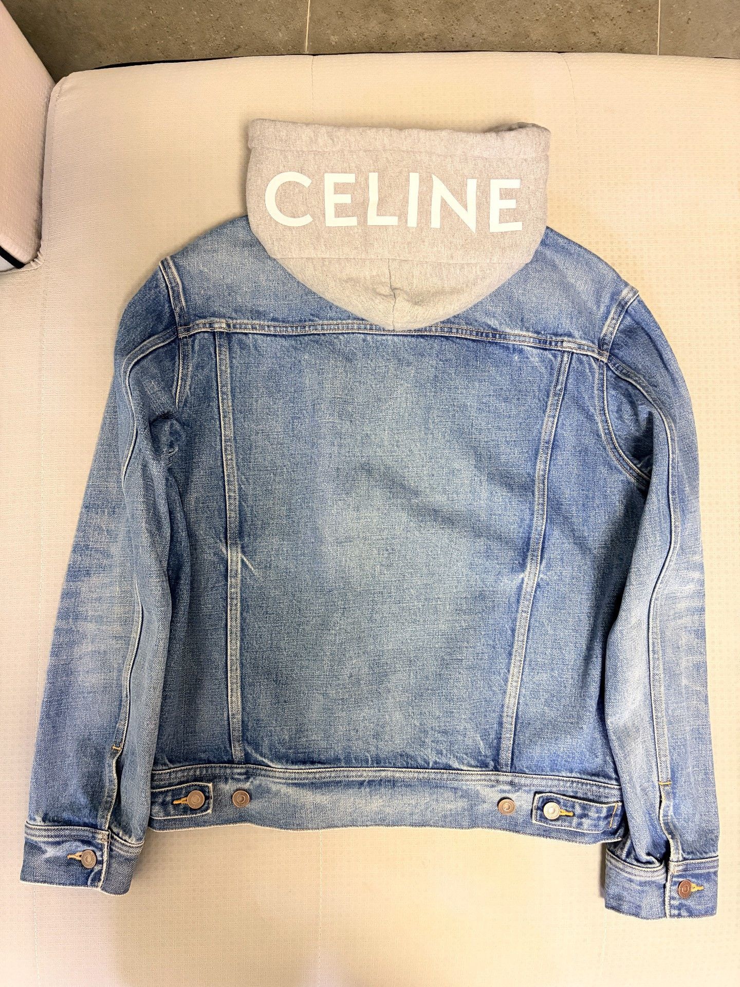 Celine Celine 22FW Blue Washed Hooded Denim Jacket Size US M / EU 48-50 / 2 - 1 Thumbnail
