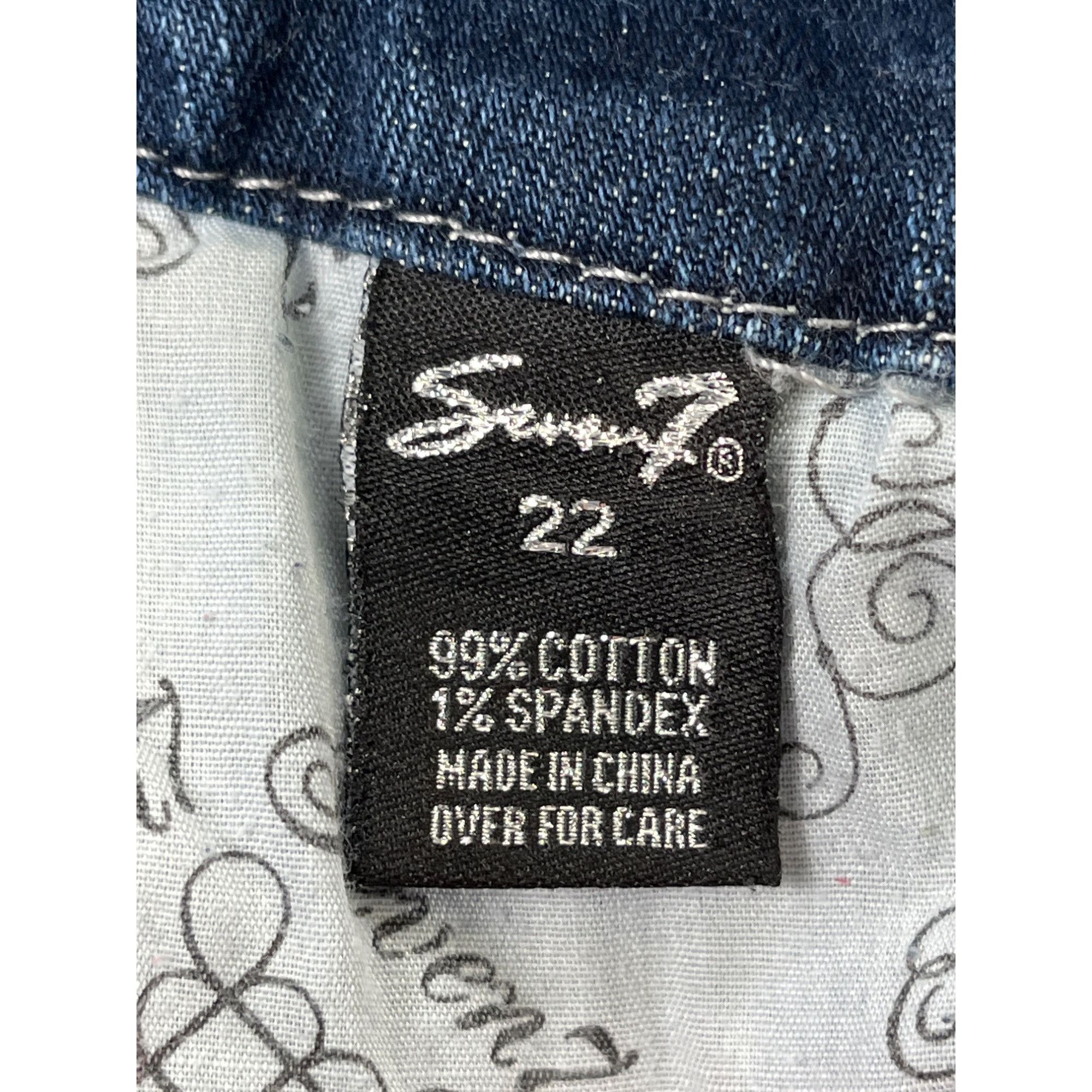 7 For All Mankind 7 For All Mankind SKU 7571 Womens Distressed Blue Denim Jean Size 22" - 17 Thumbnail