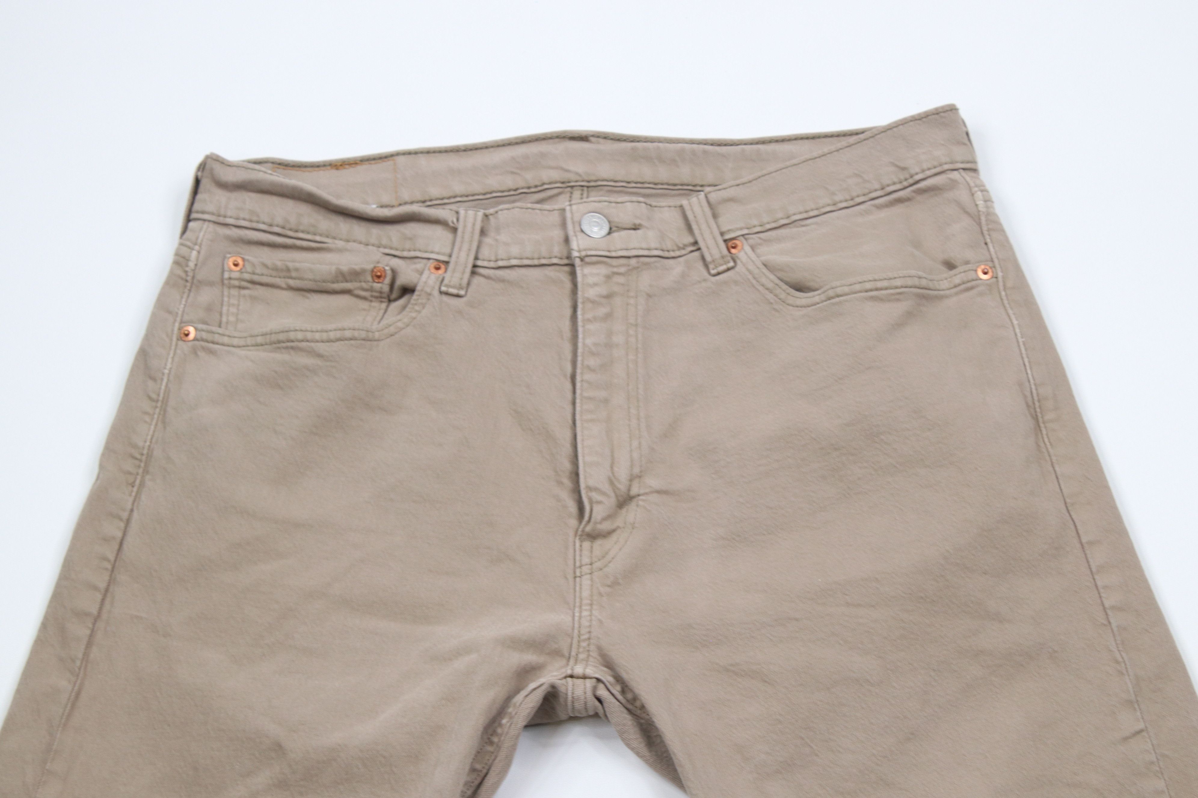 Levi's × Vintage Vintage Y2K Levis 505 Stretch Regular Fit Denim Jeans Beige Size US 36 / EU 52 - 2 Thumbnail