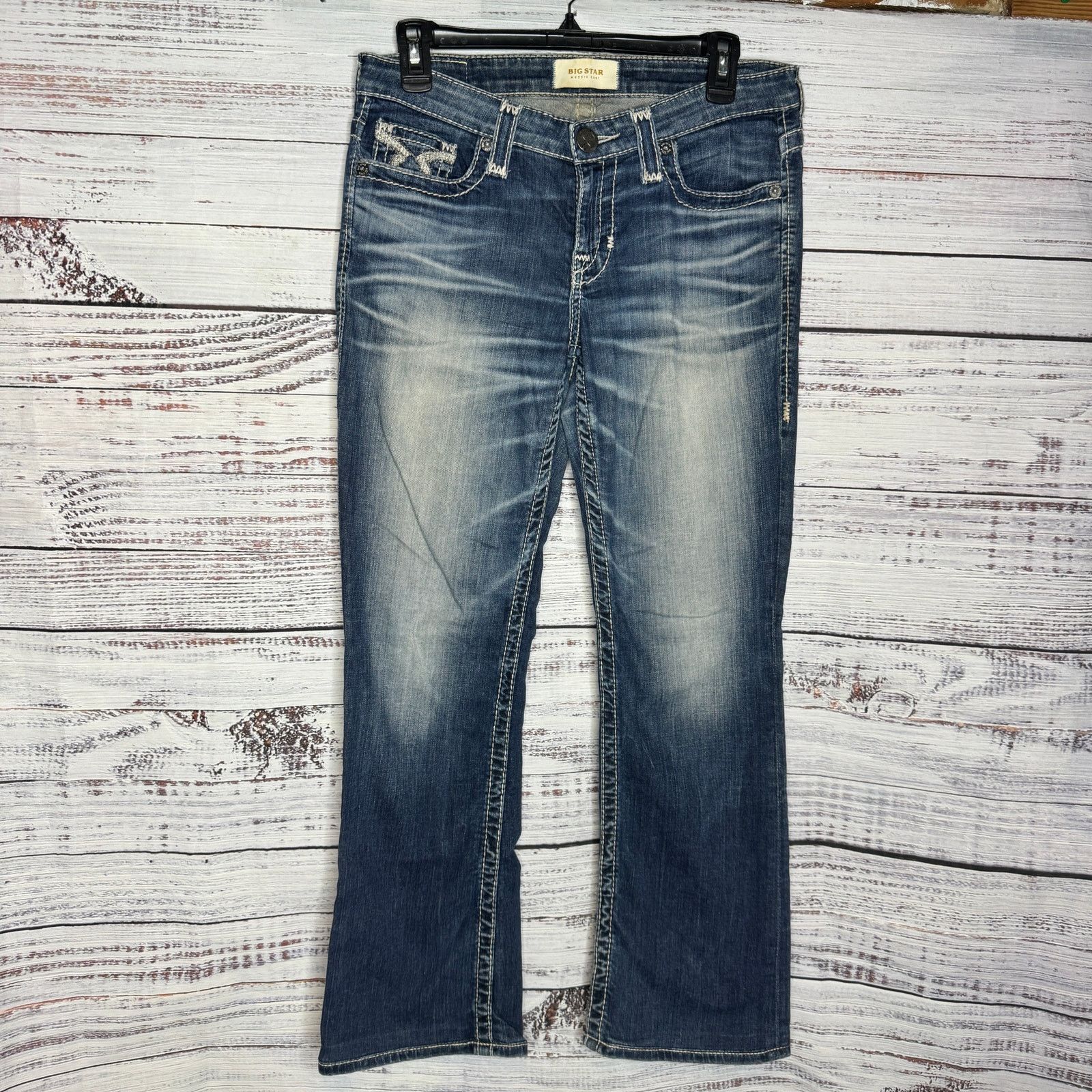 Big Star Big Star Maddie Boot Cut Jeans Low Rise - Size 27R Size 27" / US 4 / IT 40 - 1 Thumbnail
