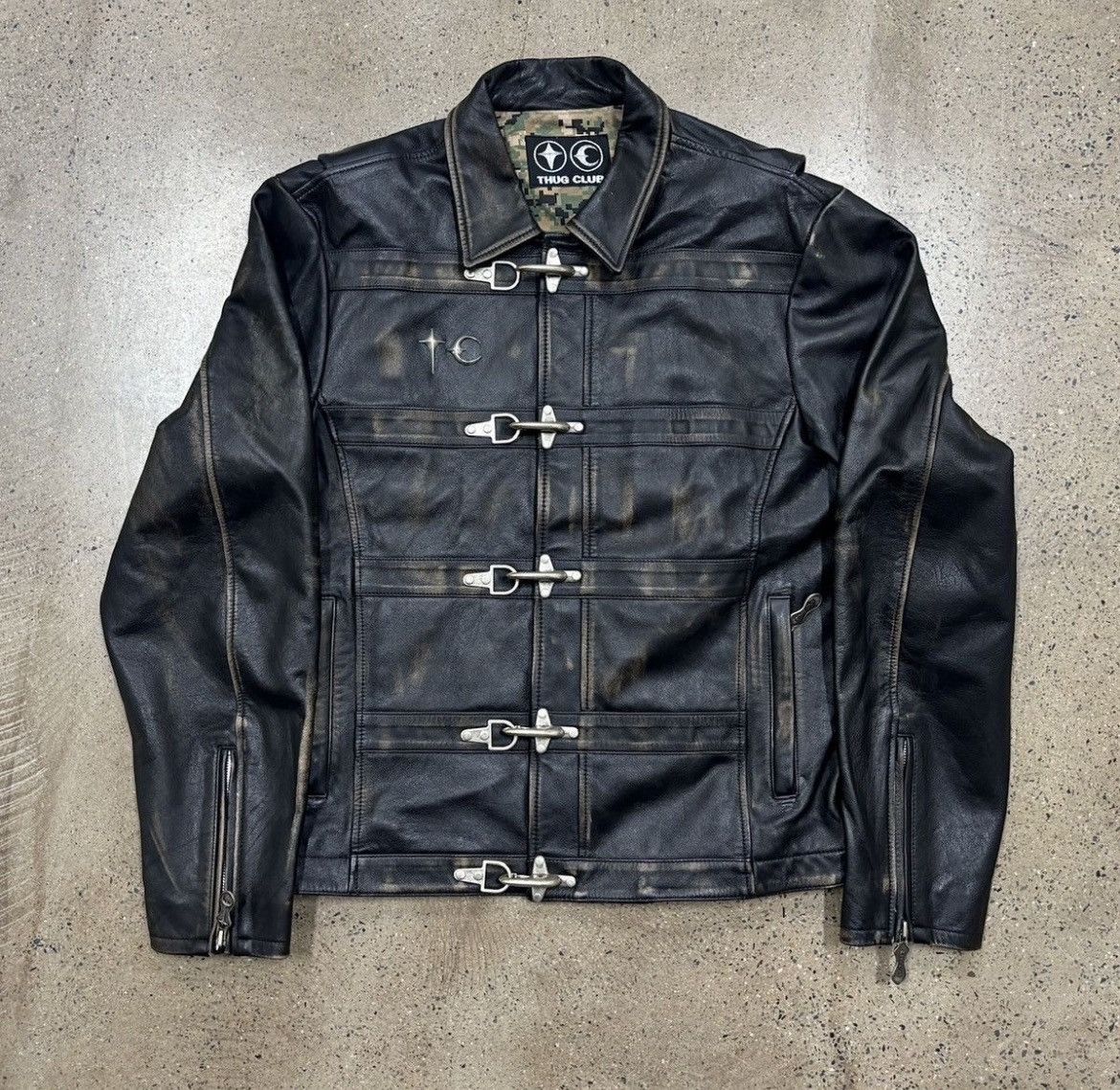 Thug Club thug club leather soldier bio jacket Size US M / EU 48-50 / 2 - 1 Thumbnail
