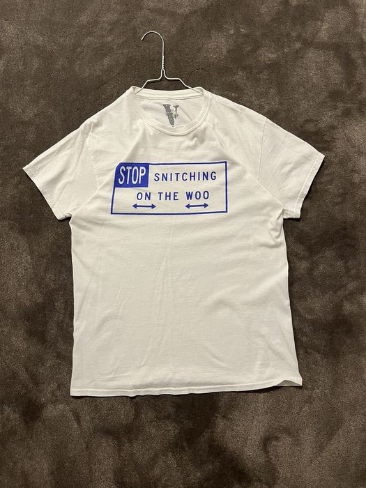 Vlone Vlone x Pop Smoke Stop Snitching T-shirt | Grailed