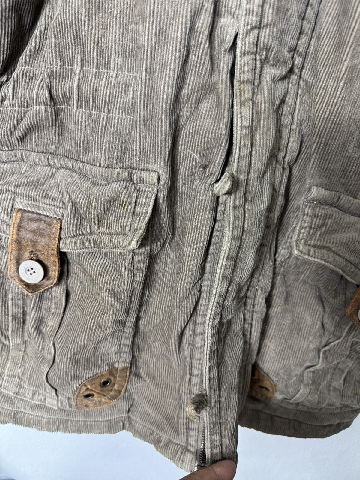 Edwin Vintage Edwin Corduroy leather jacket Size US L / EU 52-54 / 3 - 11 Thumbnail