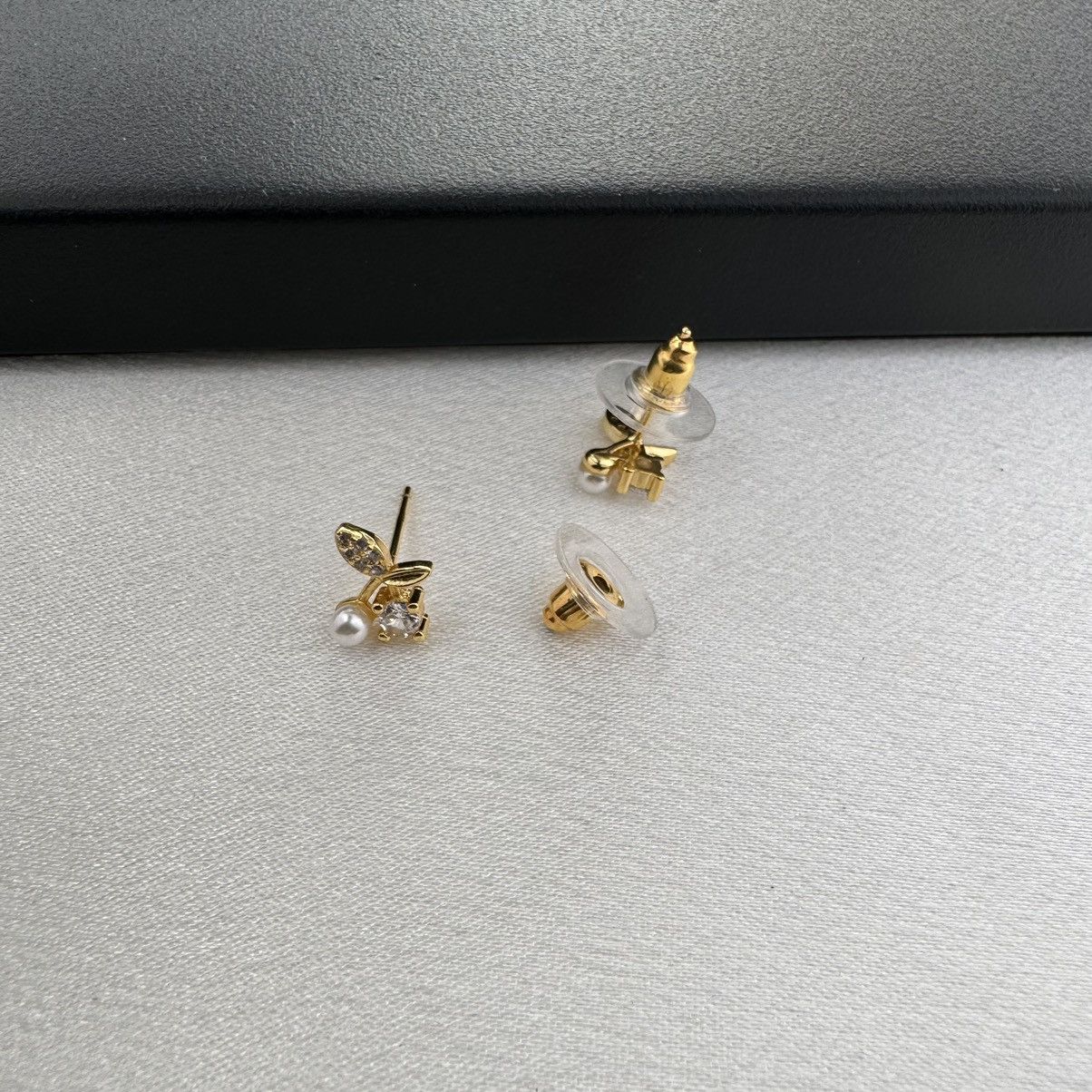 Designer Small CZ Cherry Stud Earrings for Women Size ONE SIZE - 4 Thumbnail