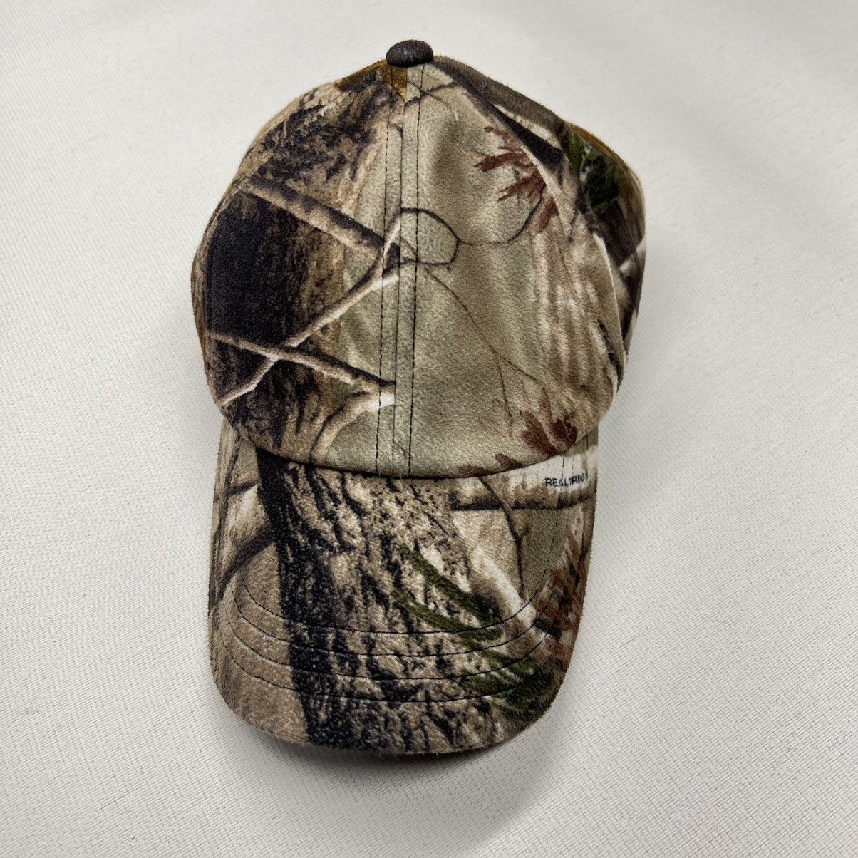 Realtree × Vintage Real Tree Hat Cap Rivers West Fleece Hunting Strap Back Size ONE SIZE - 2 Thumbnail
