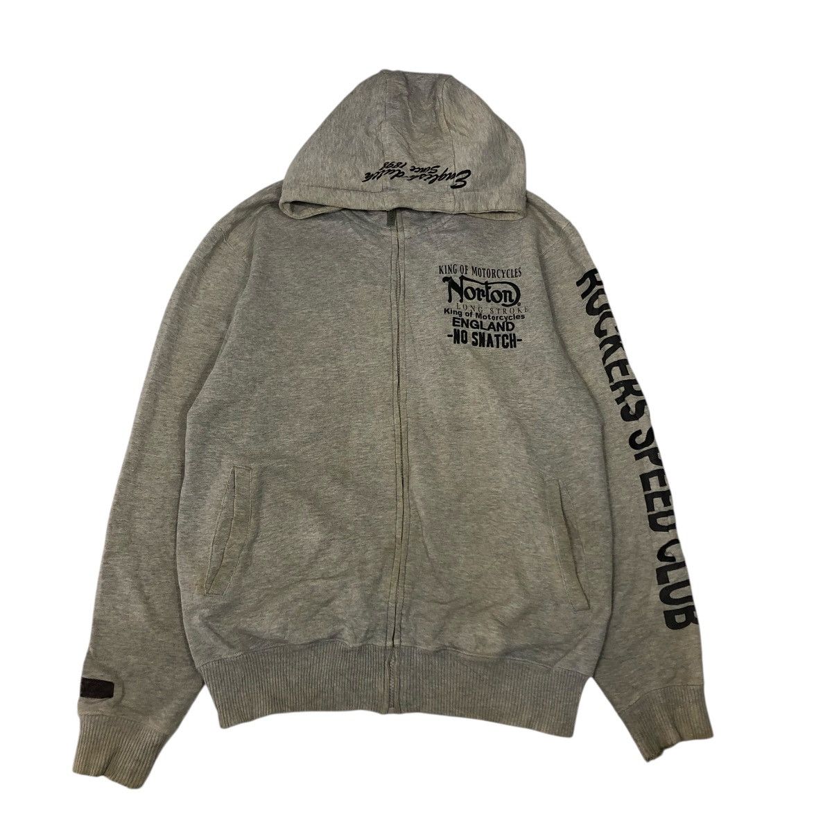 Norton 📌Punk Design Zipper Hoodie Jacket Norton Over Print Design Size US M / EU 48-50 / 2 - 1 Thumbnail