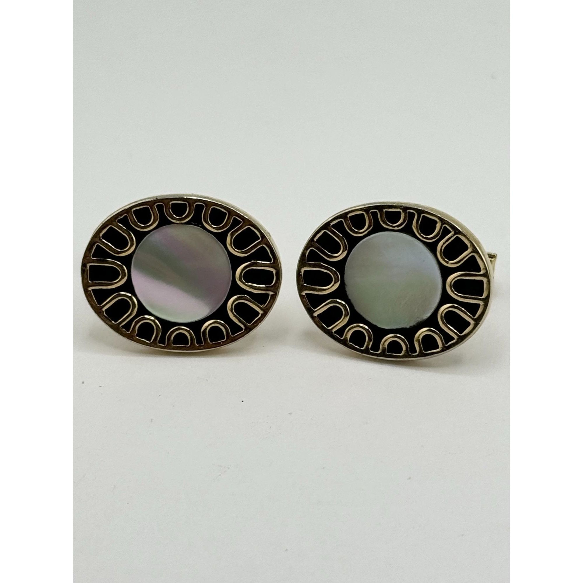 Vintage Vintage Abalone Shell Unisex Cufflinks Size ONE SIZE - 1 Thumbnail
