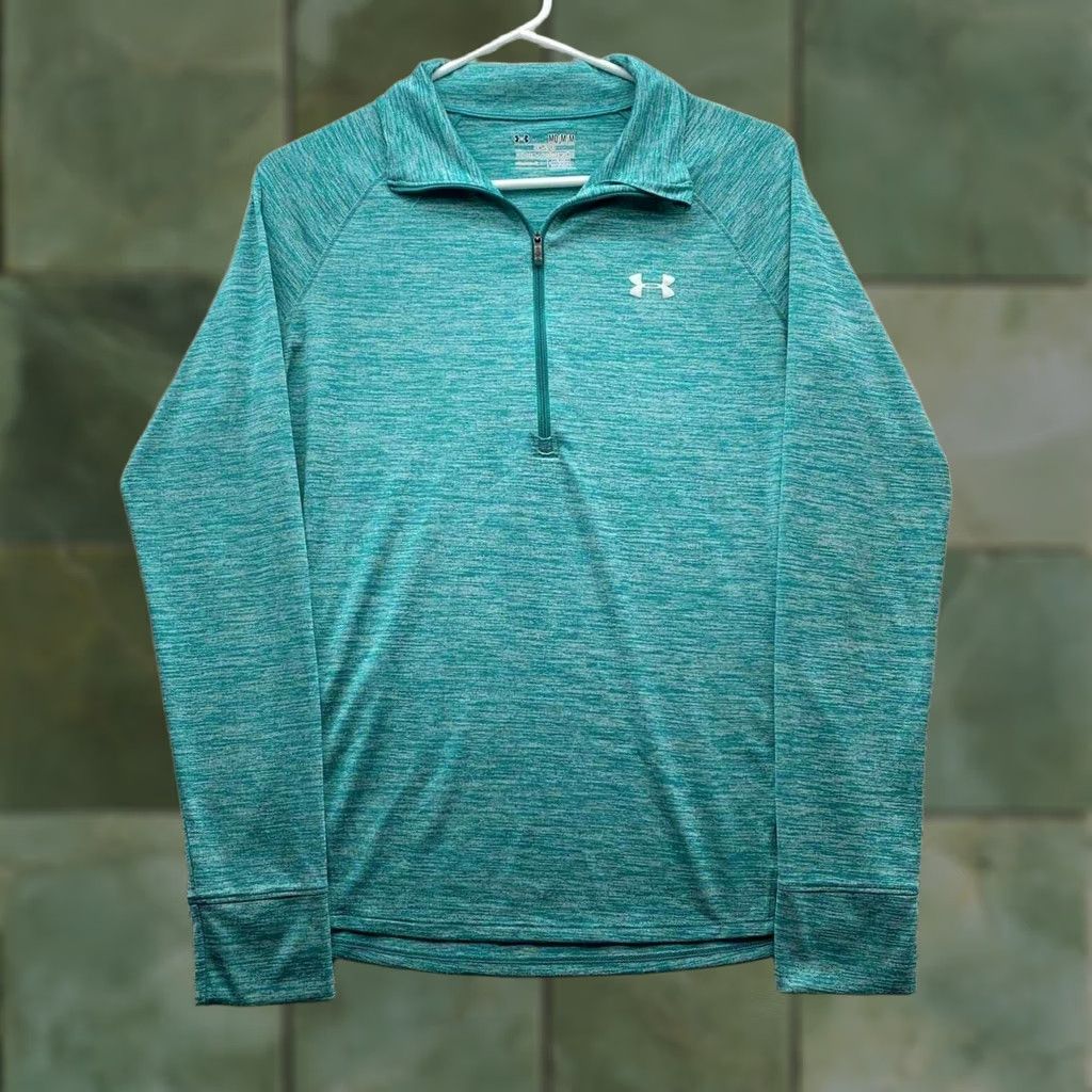 Under Armour Under Armour Jacket Womens Medium M Heather Aqua Green All Season Thin Semi Fit Size M / US 6-8 / IT 42-44 - 1 Thumbnail