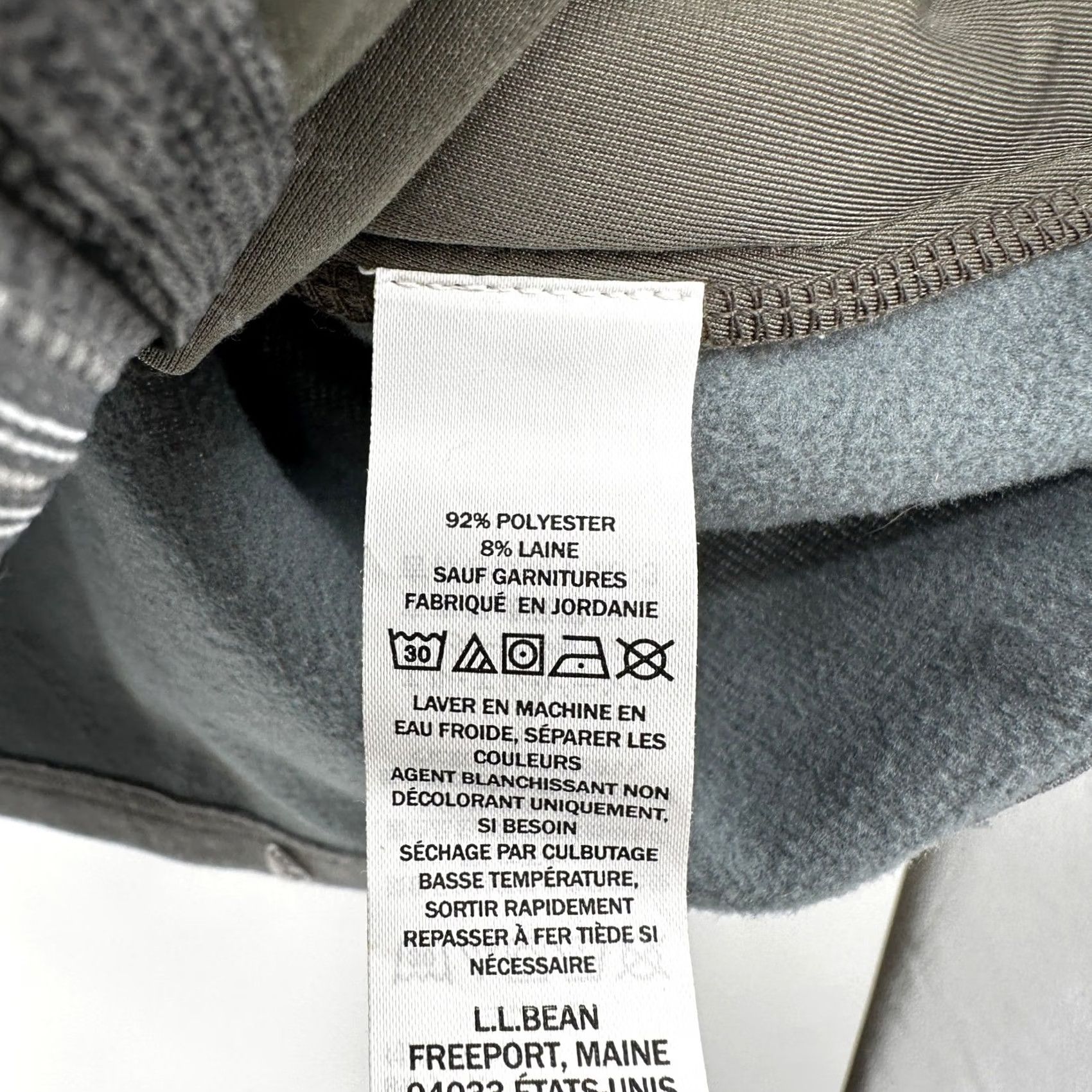 Vintage LL Bean Mens Jacket Full Zip Gray Polyester Wool Blend L Regular Slightly Fitted Size US L / EU 52-54 / 3 - 5 Thumbnail