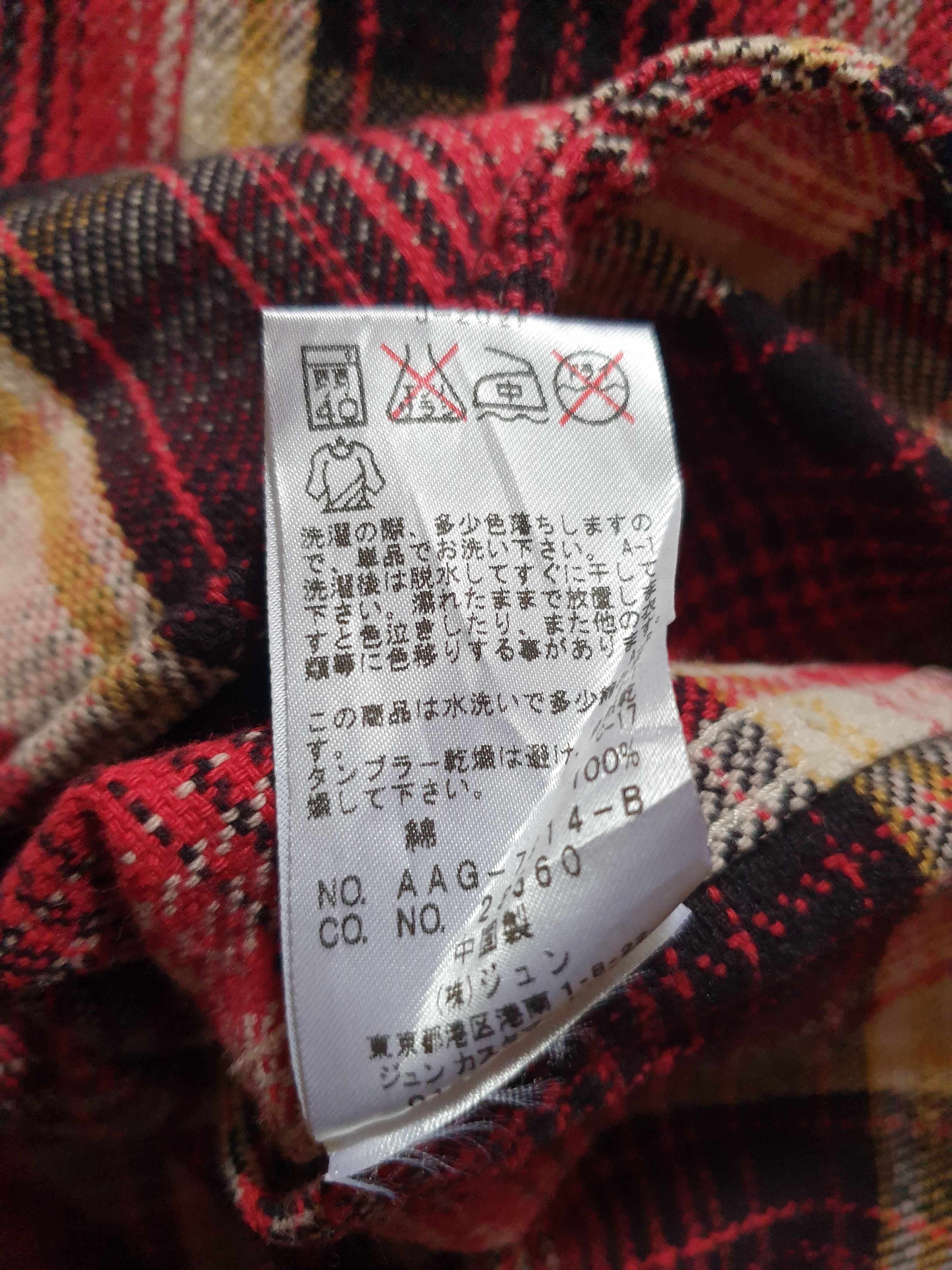 Japanese Brand 💥Jun Union checkered workers chambray shirt Size US M / EU 48-50 / 2 - 3 Thumbnail