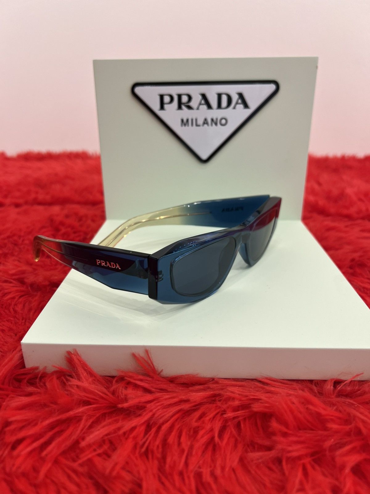 Prada Prada Blue Sunglasses Size ONE SIZE - 1 Thumbnail