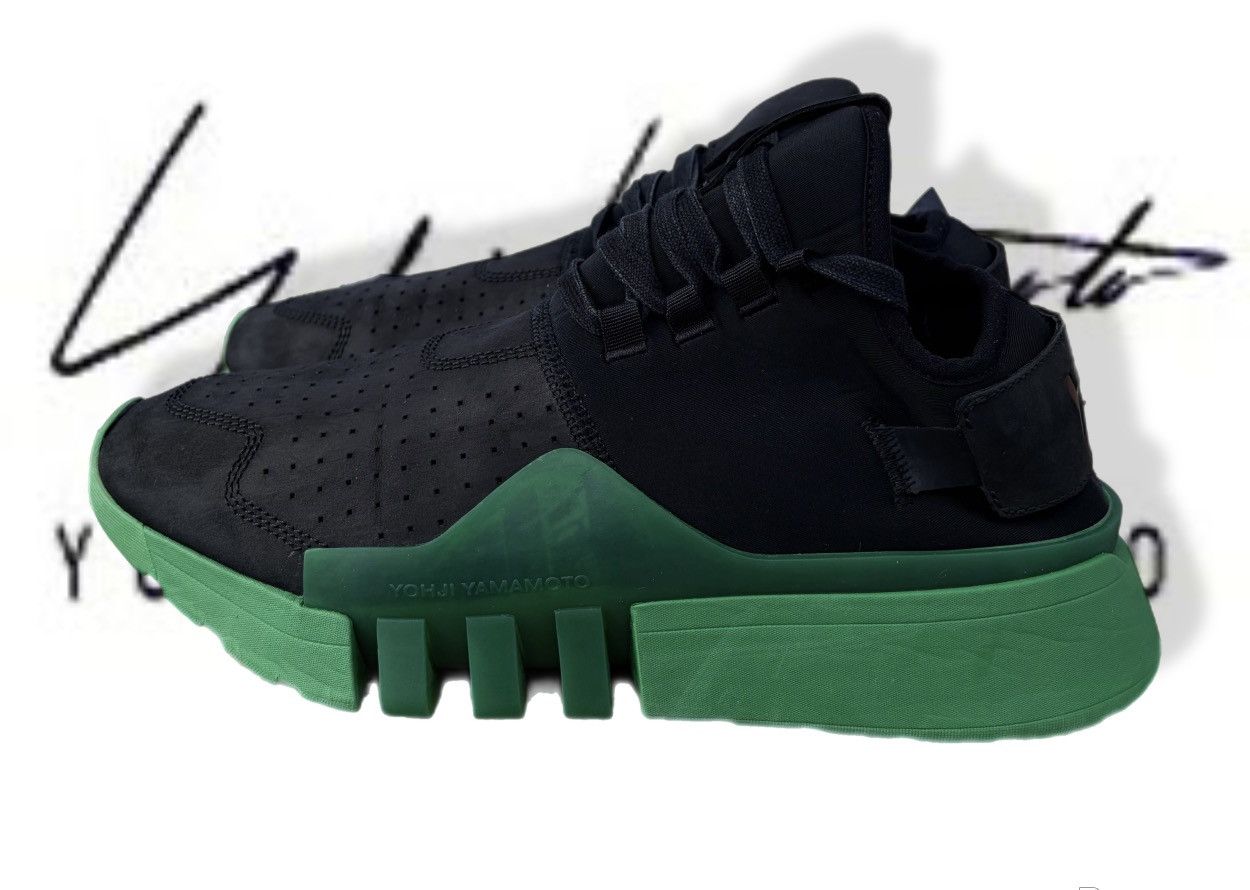 Adidas × Y-3 Adidas Y-3 Yohji Yamamoto Ayero Black Green Sneakers Low Size US 9.5 / EU 42-43 - 2 Thumbnail
