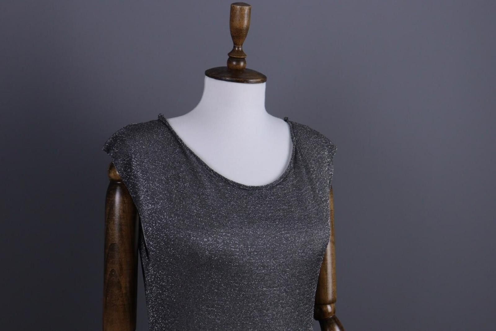 Designer Sarah Pacini Gray Bodycon Evening Dress Size One Size Size ONE SIZE - 4 Thumbnail