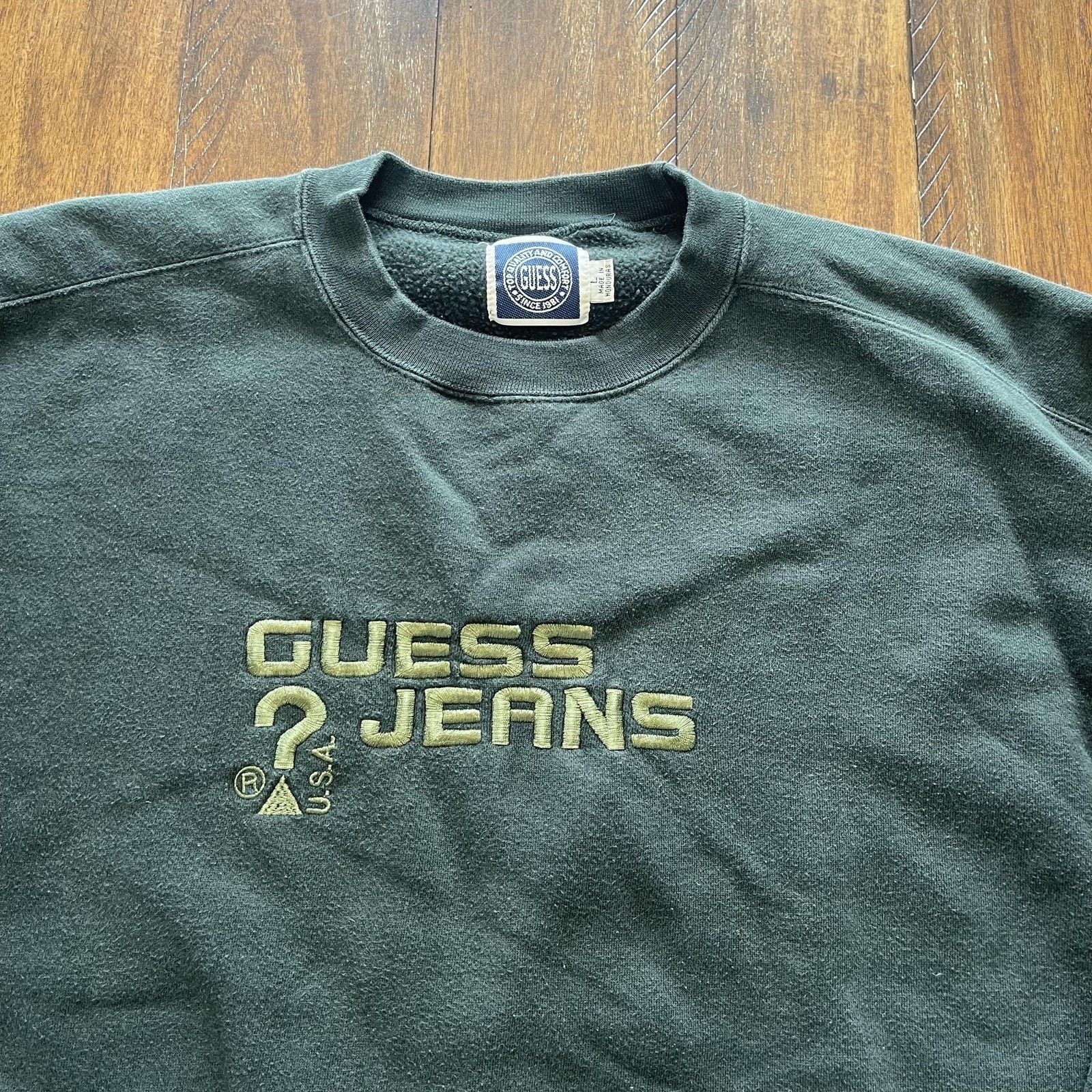 Guess Guess Jeans Sweatshirt L Crewneck Pullover Embroidered USA Size US L / EU 52-54 / 3 - 3 Thumbnail