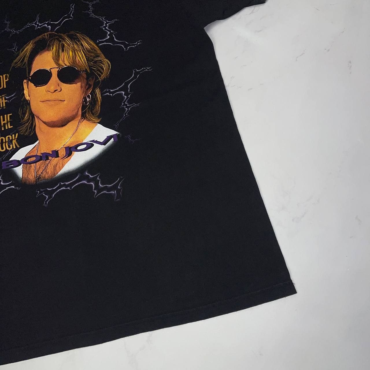 Vintage Vintage X Bon Jovi top of the rock 90s Black Tee Sz XXL Size US XXL / EU 58 / 5 - 12 Thumbnail