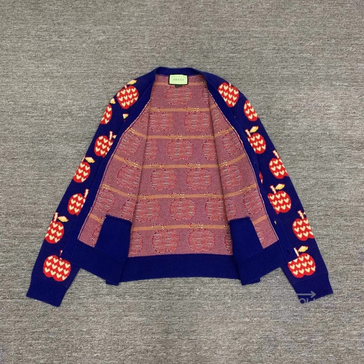 Gucci gucci blue apple patterned knitted cardigan. Size M / US 6-8 / IT 42-44 - 8 Thumbnail