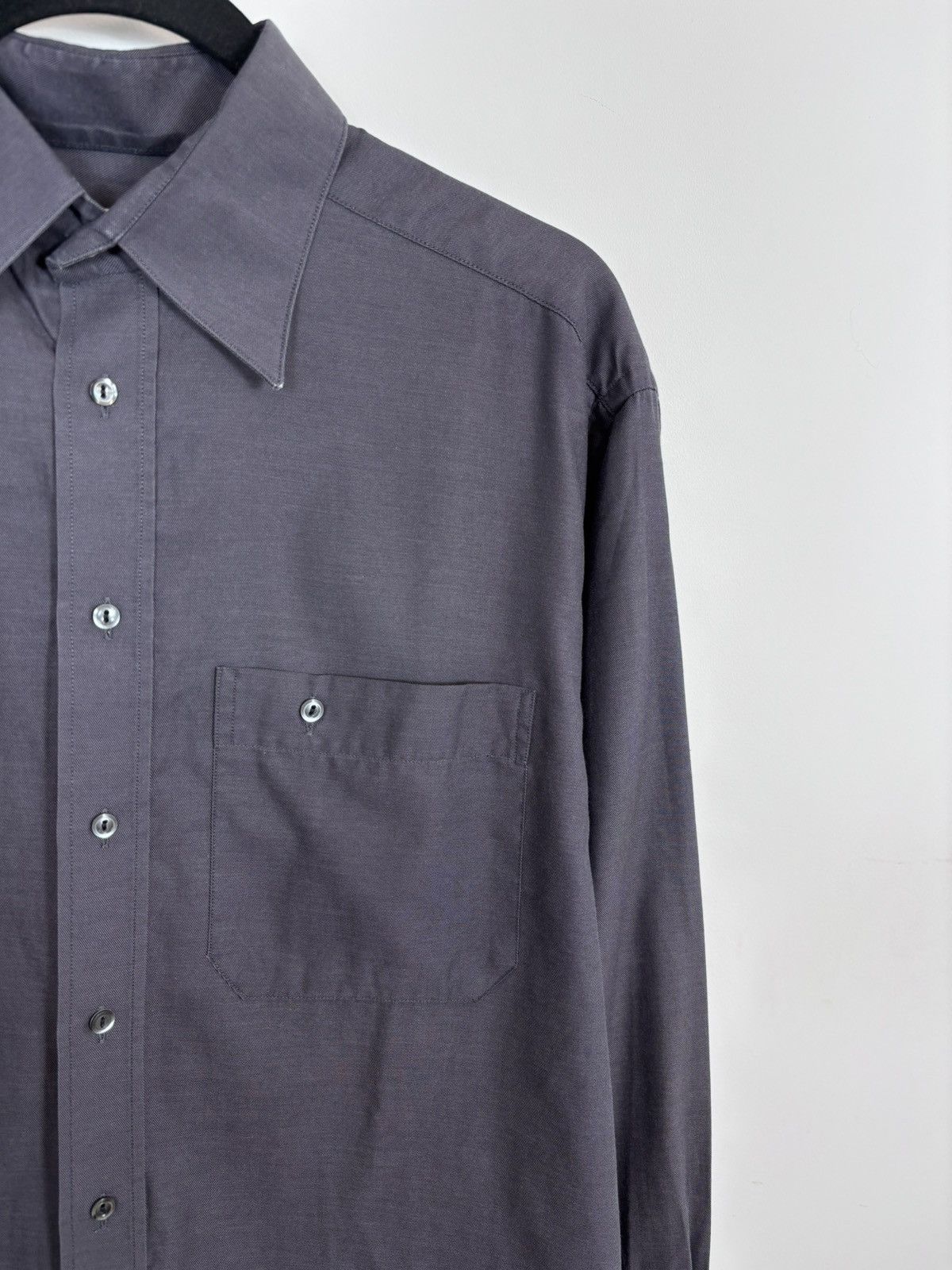 Eton Eton Elastar Vintage Men’s Navy Grey Button Up Shirt Size US XL / EU 56 / 4 - 5 Thumbnail