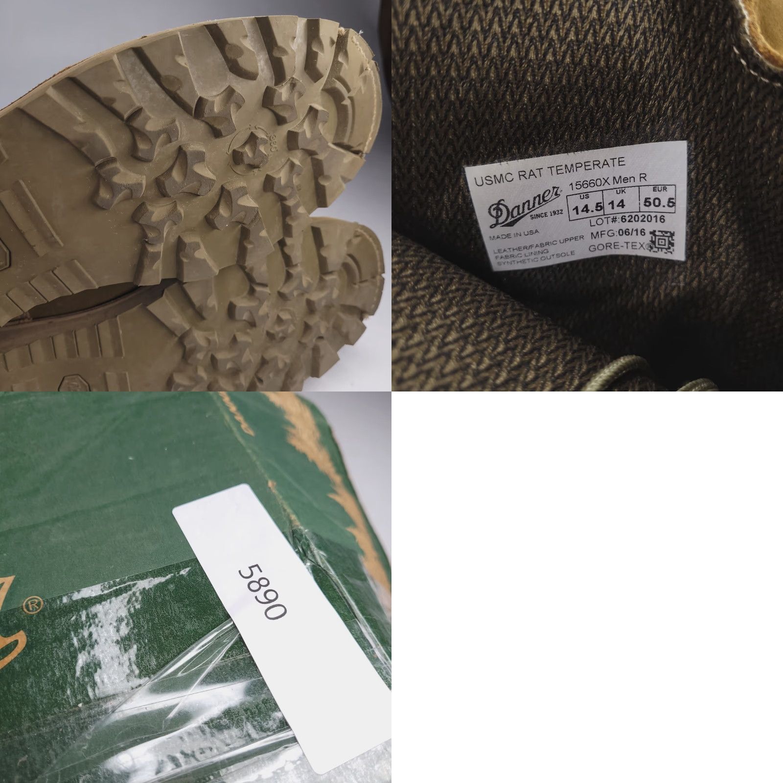 Danner Danner USMC Military Boots RAT Temperate Gore-Tex Men's Size 14.5 R 15660X Size US 15 / EU 48 - 8 Thumbnail