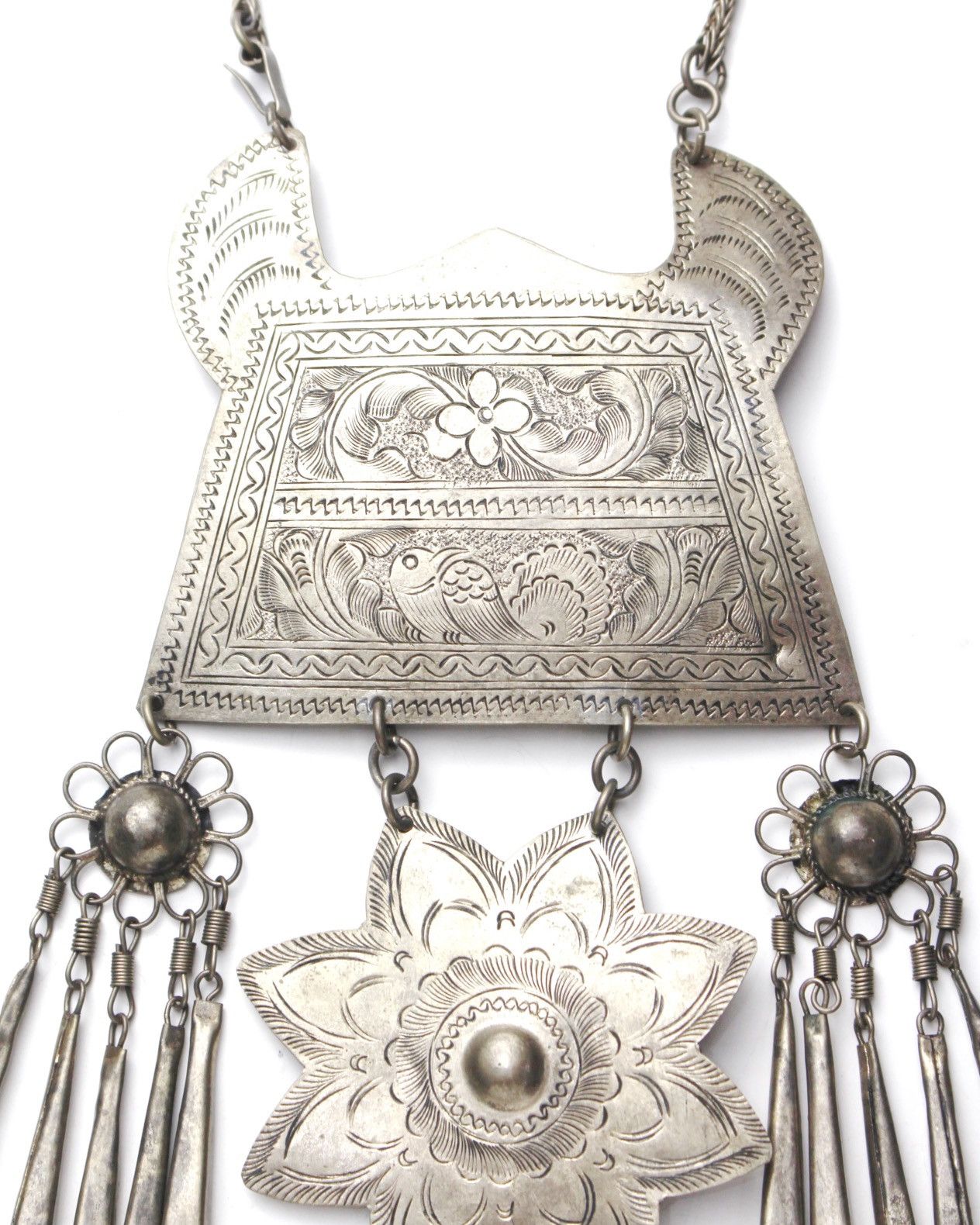 Vintage 1960S VIETNAMESE INDOCHINE HAND-ENGRAVED ETHNIC SILVER Size ONE SIZE - 4 Thumbnail