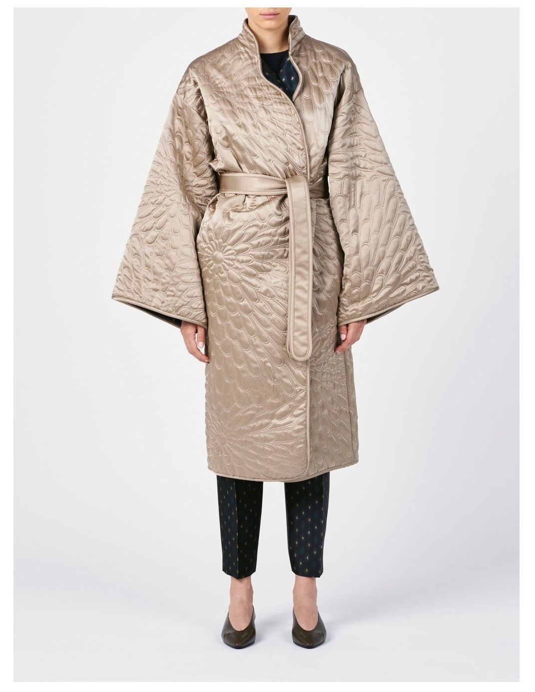 Loro Piana o1srvl11e0525 FAN6592 Silk/Cashmere Armen Coat Light Brown Size XL / US 12-14 / IT 48-50 - 8 Thumbnail