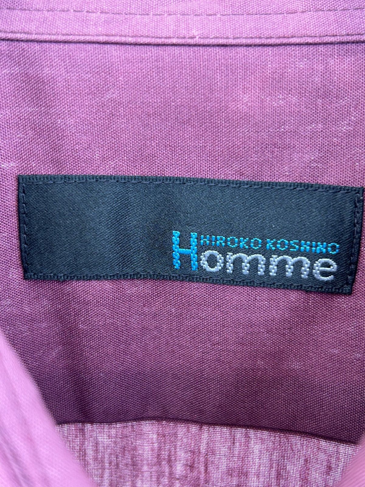 Hiroko Koshino Homme Hiroko Koshino Homme Button Up Shirt Marroon Size US L / EU 52-54 / 3 - 4 Thumbnail