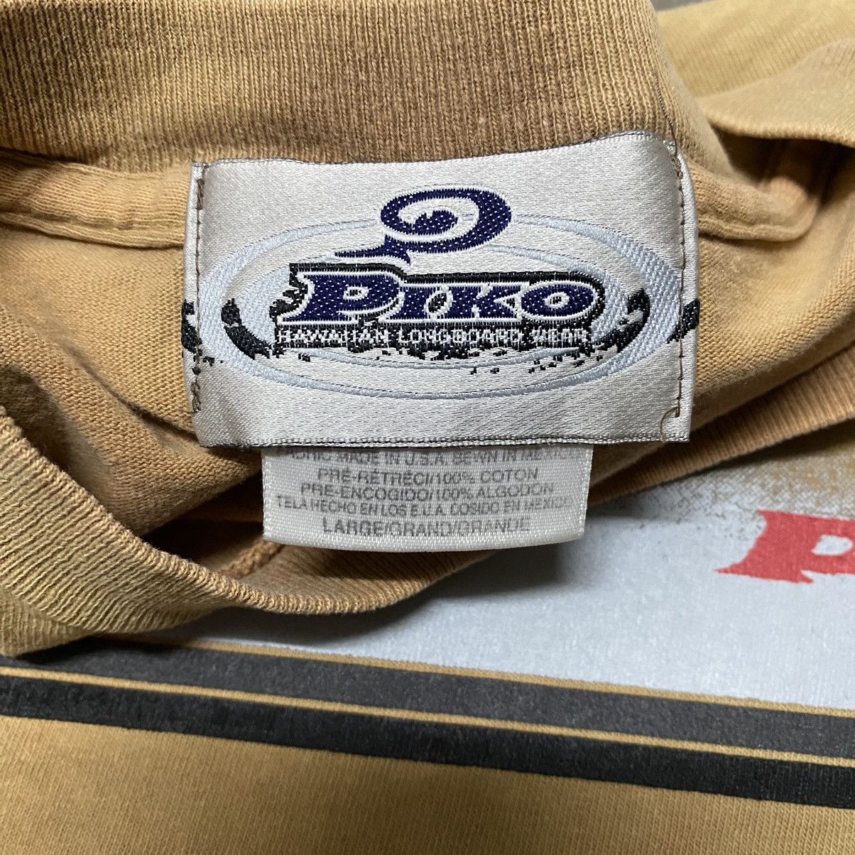 Vintage RARE🔥 80’s HAWAIIAN PIKO SURFING T SHIRT VINTAGE Size US L / EU 52-54 / 3 - 3 Thumbnail