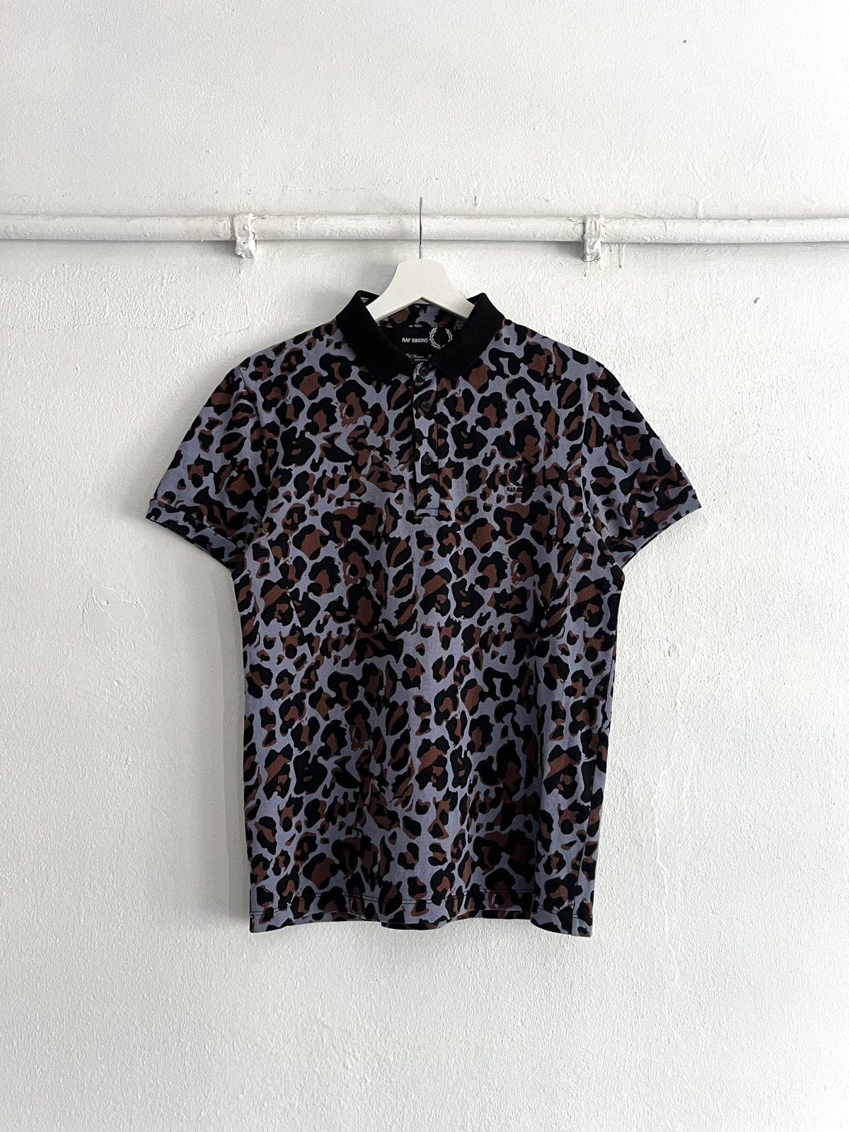 Raf Simons × Fred Perry leopard shirt Fred Perry × Raf Simons Fred Perry x Raf Simons Leopard Print Polo