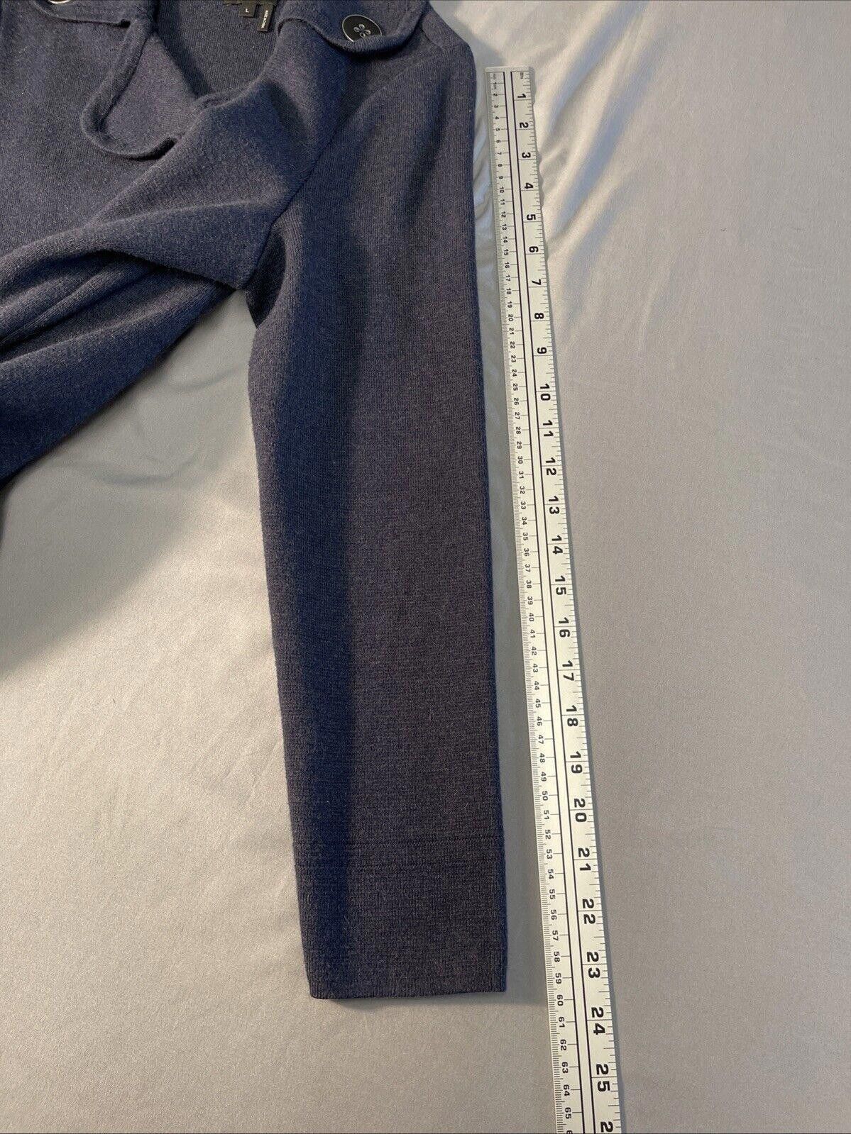 Designer Nic+Zoe Polished Knit Peacoatt Dark Indigo Blue W Large Size L / US 10 / IT 46 - 6 Thumbnail