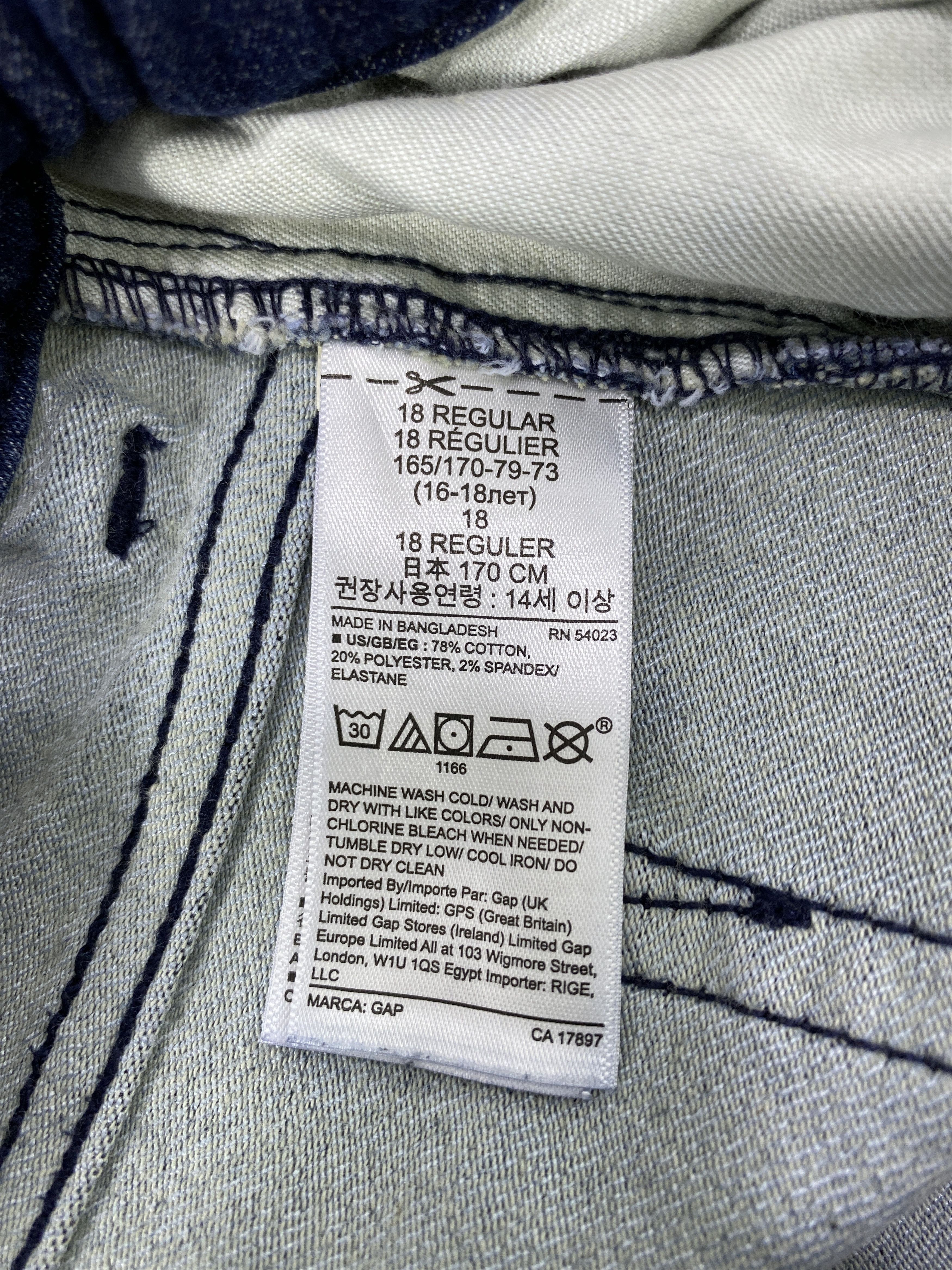 Gap Gap Regular Stretch Slim Denim- J1138 Size 25" / US 0 / IT 36 - 11 Thumbnail