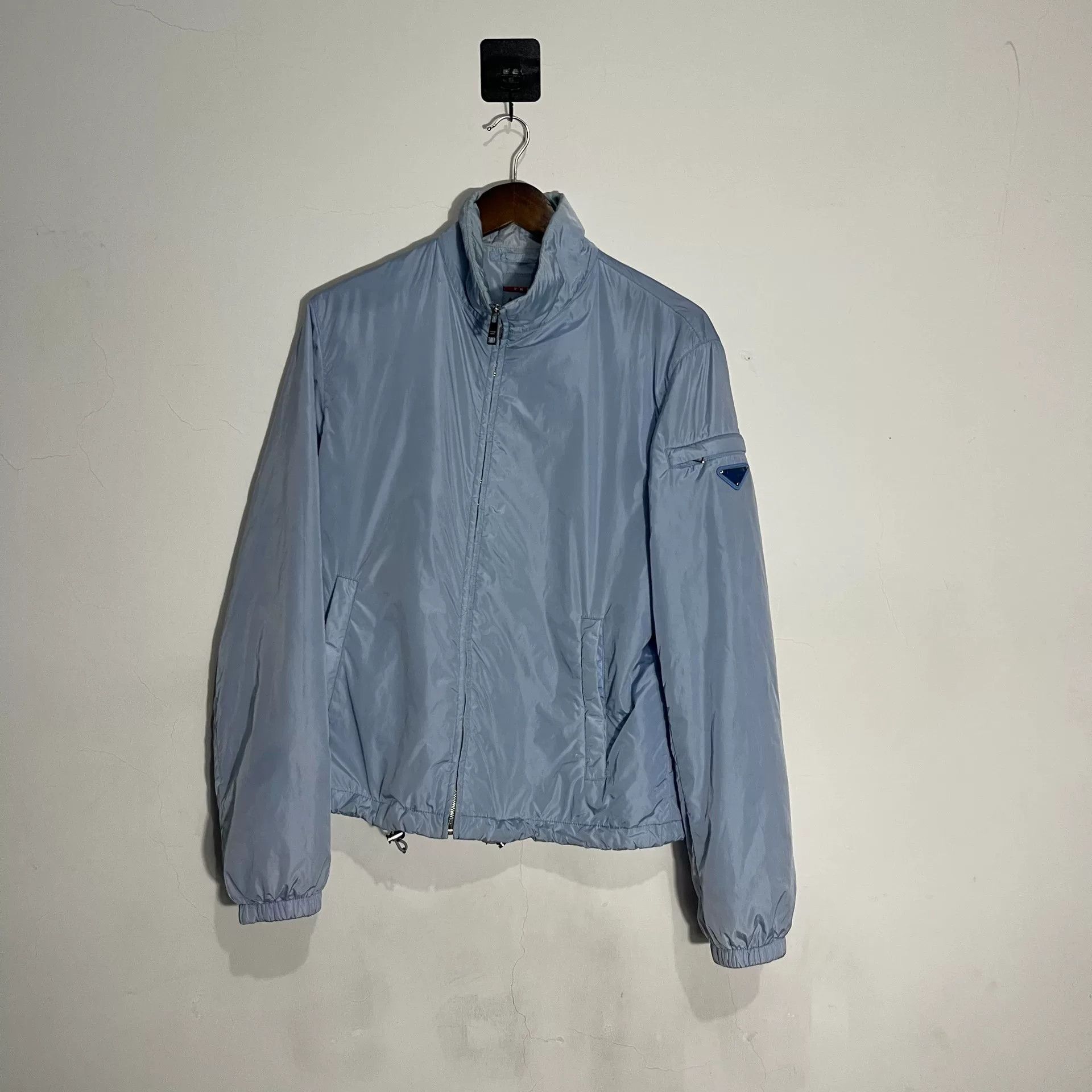 Prada Prada Blue Nylon Cotton Coat Size US S / EU 44-46 / 1 - 1 Thumbnail