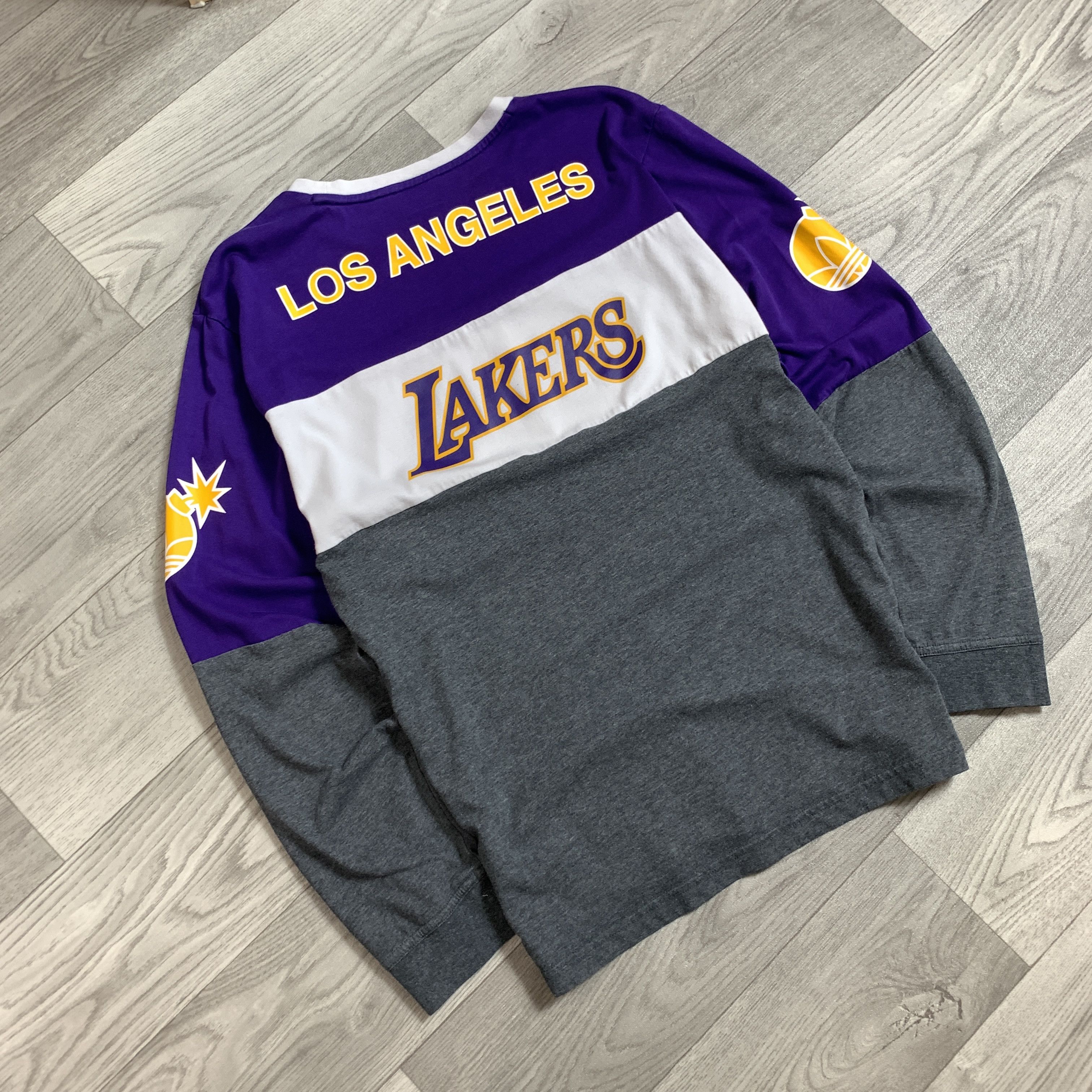 Adidas Adidas x The Hundreds x L.A. Lakers Longsleeve Tee Shirt Size US M / EU 48-50 / 2 - 9 Thumbnail