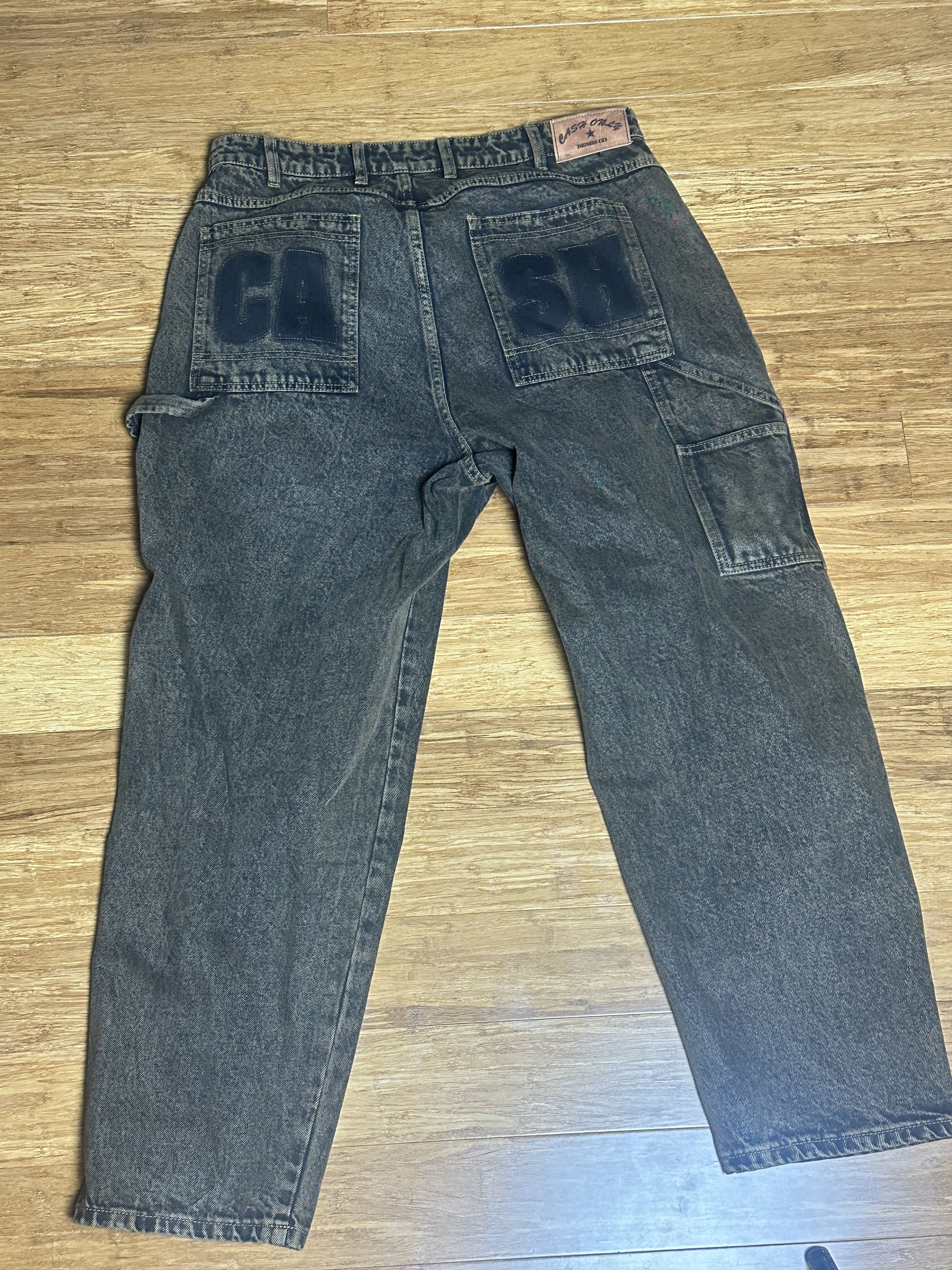Cash Only Blockout Denim Jeans , Acid Brown Wash Size US 34 / EU 50 - 2 Thumbnail