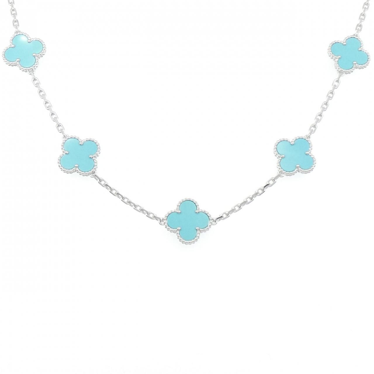 Van Cleef & Arpels Van Cleef & Arpels Van Cleef & Arpels Vintage Alhambra White Gold 10 Motifs Necklace Precious Metal Necklace VCARB84900 DUTY FREE for USA Size ONE SIZE - 1 Thumbnail