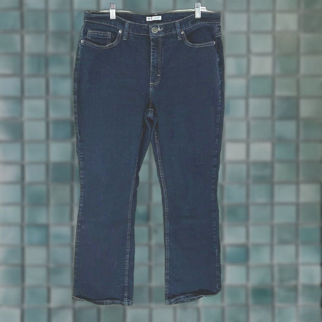 Vintage Riders By Lee Jeans Women Boot Cut Classic Fit Stretch Blue Size 16 Size 38" / US 16 / IT 52 - 1 Thumbnail