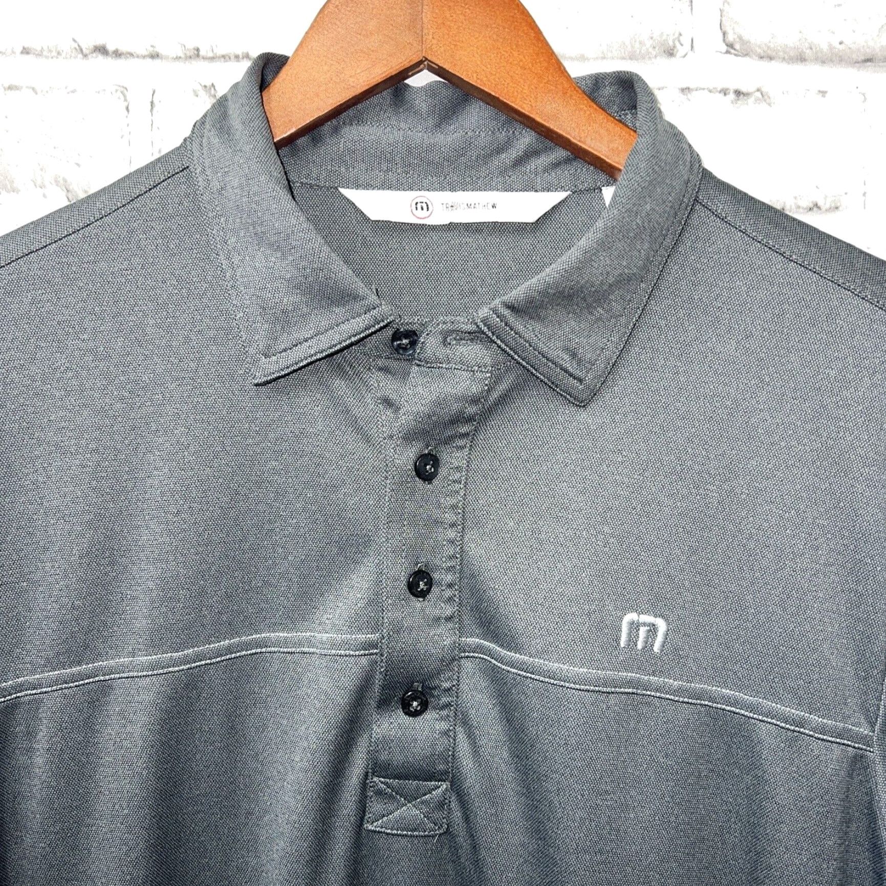 TravisMathew Travis Mathew Polo Shirt Mens M Gray Polo Shirt Size US M / EU 48-50 / 2 - 2 Thumbnail