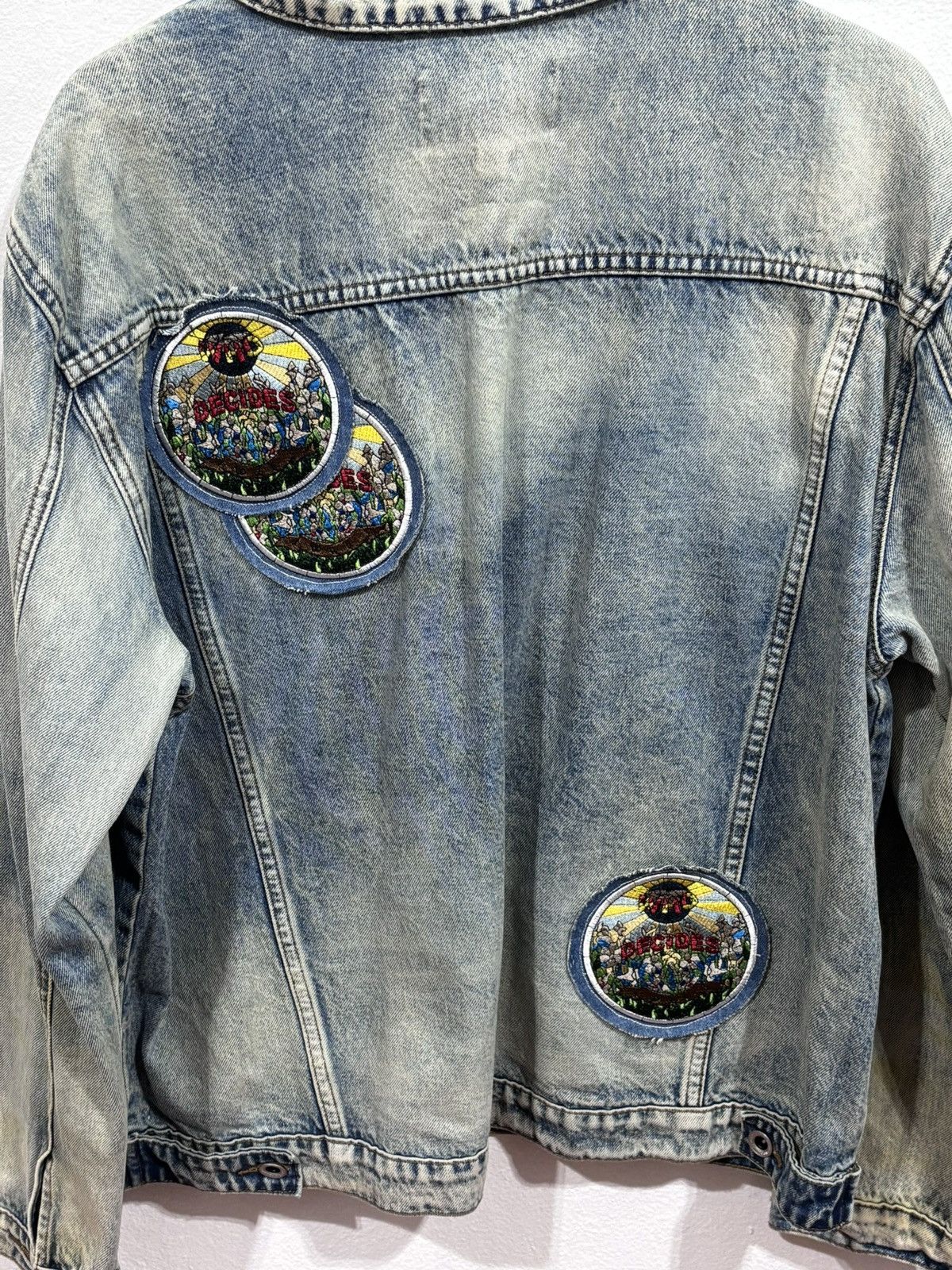 Who Decides War WHO DECIDES WAR ACID SPHERE DENIM JACKET Size US L / EU 52-54 / 3 - 8 Thumbnail
