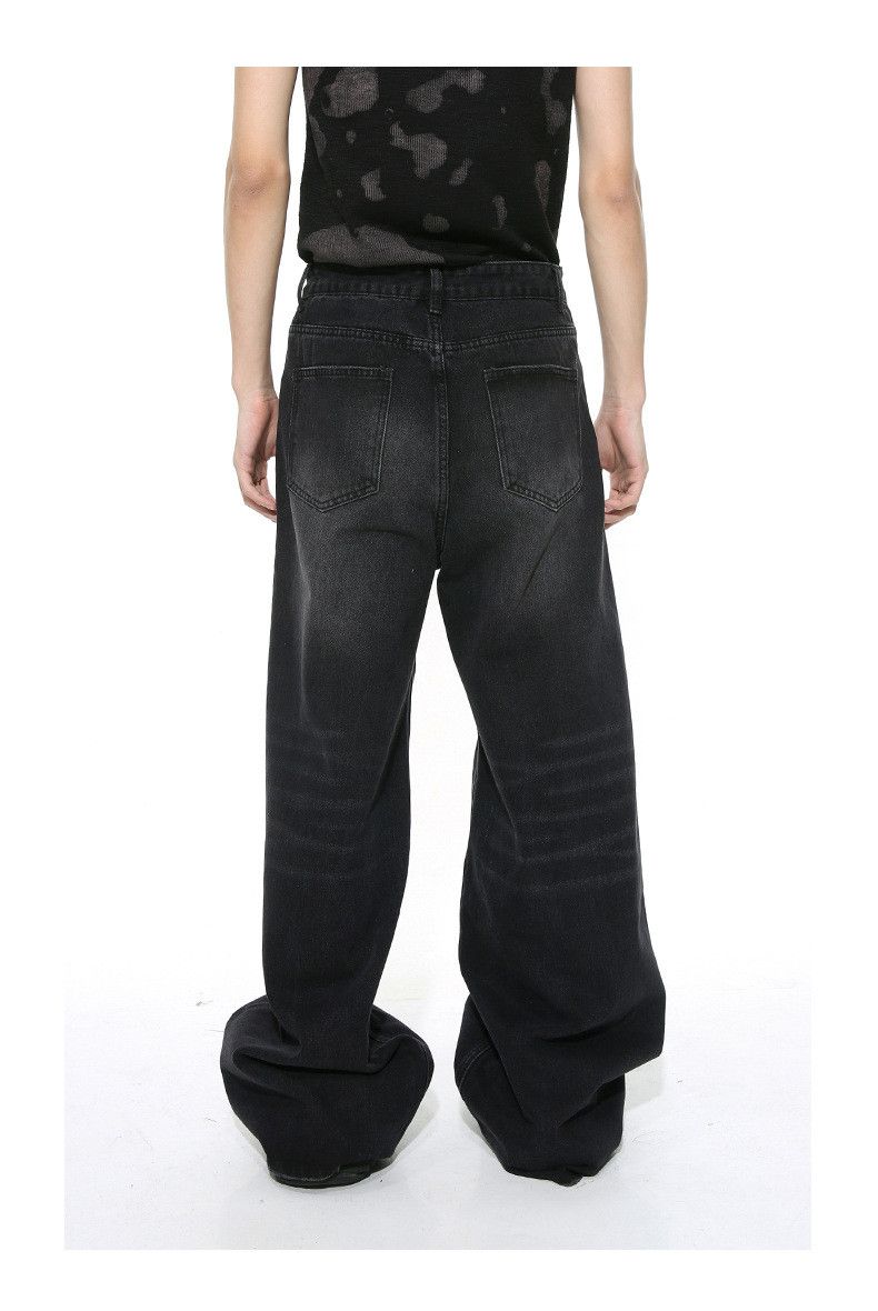 Japanese Brand × Jean Vintage high street distressed wide-leg jeans Size US 32 / EU 48 - 5 Thumbnail