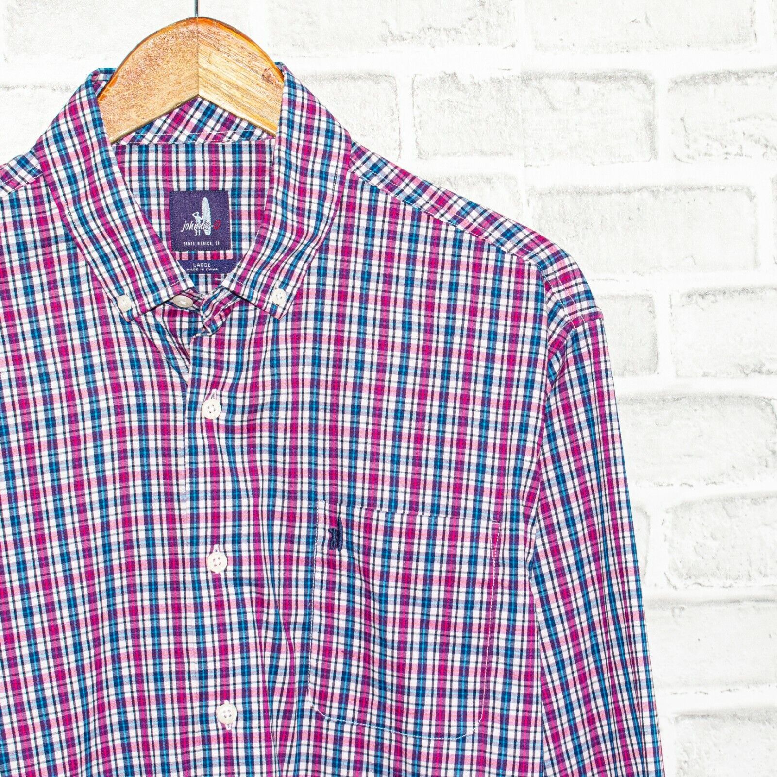 johnnie-O Johnny-O Button up Shirt Blue Purple Surfer Logo Bamboo Size US L / EU 52-54 / 3 - 3 Thumbnail