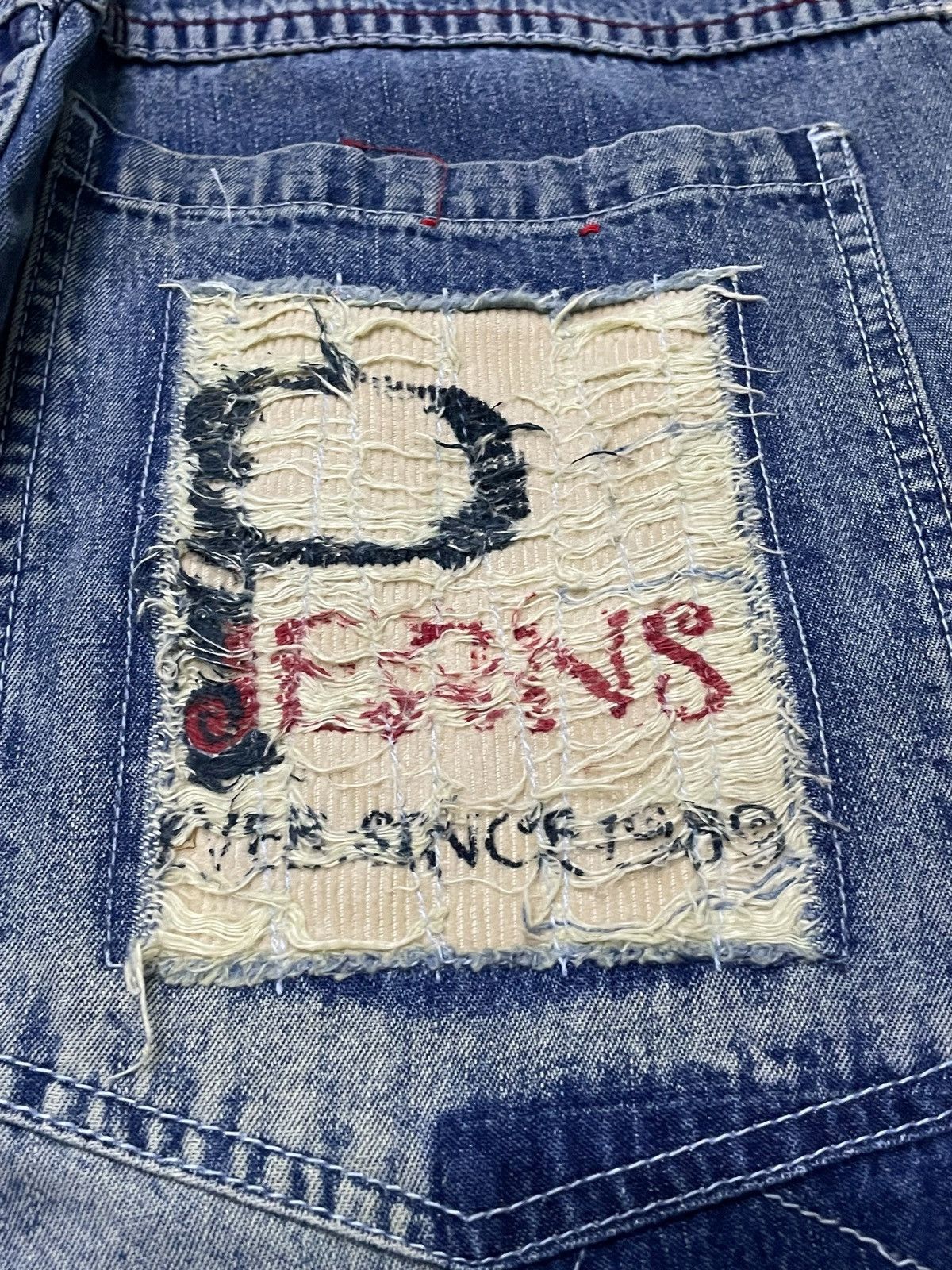 Dogtown × JNCO × Sean John Paco Deconstructed Cut & Sew Distressed Massive Baggy Jeans Size US 30 / EU 46 - 21 Thumbnail