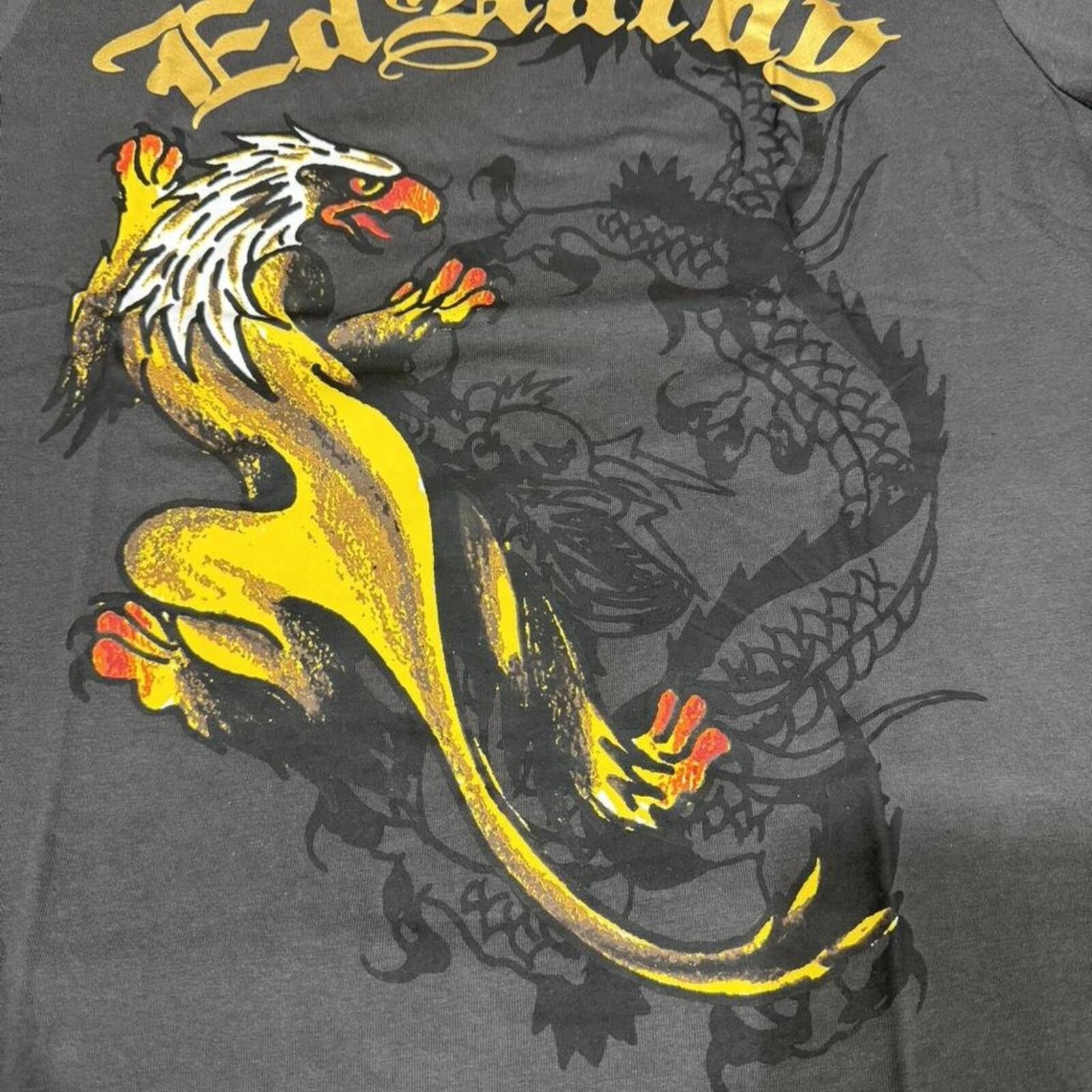 Ed Hardy Ed Hardy black & yellow dragon graphic tee Size US L / EU 52-54 / 3 - 2 Thumbnail