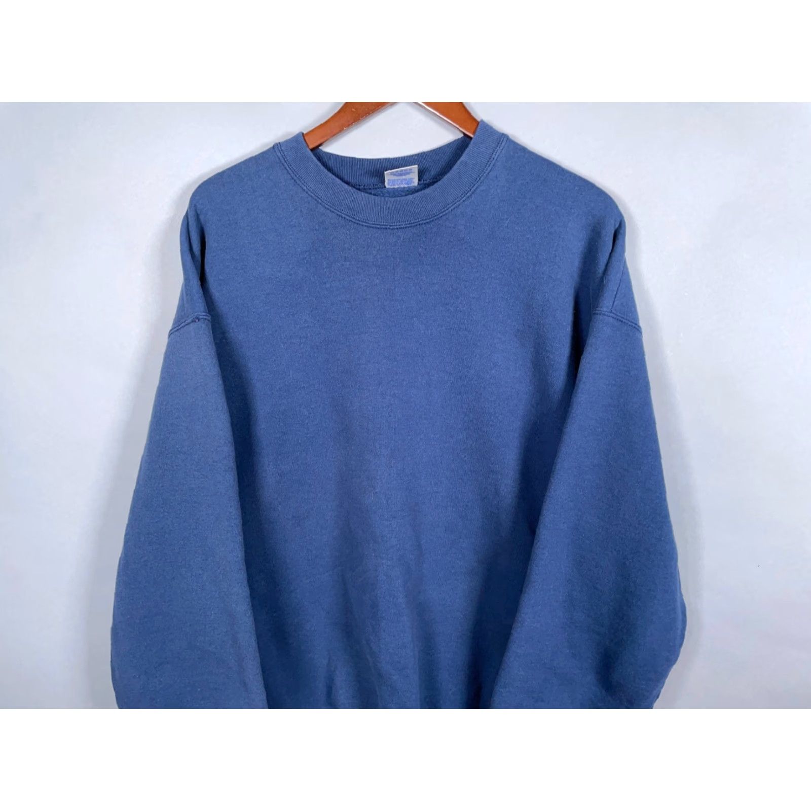 Vintage VINTAGE BVD Sweatshirt Adult 2XL Dark Blue Crewneck Solid 50/50 Skater Y2K Men Size US XXL / EU 58 / 5 - 4 Thumbnail